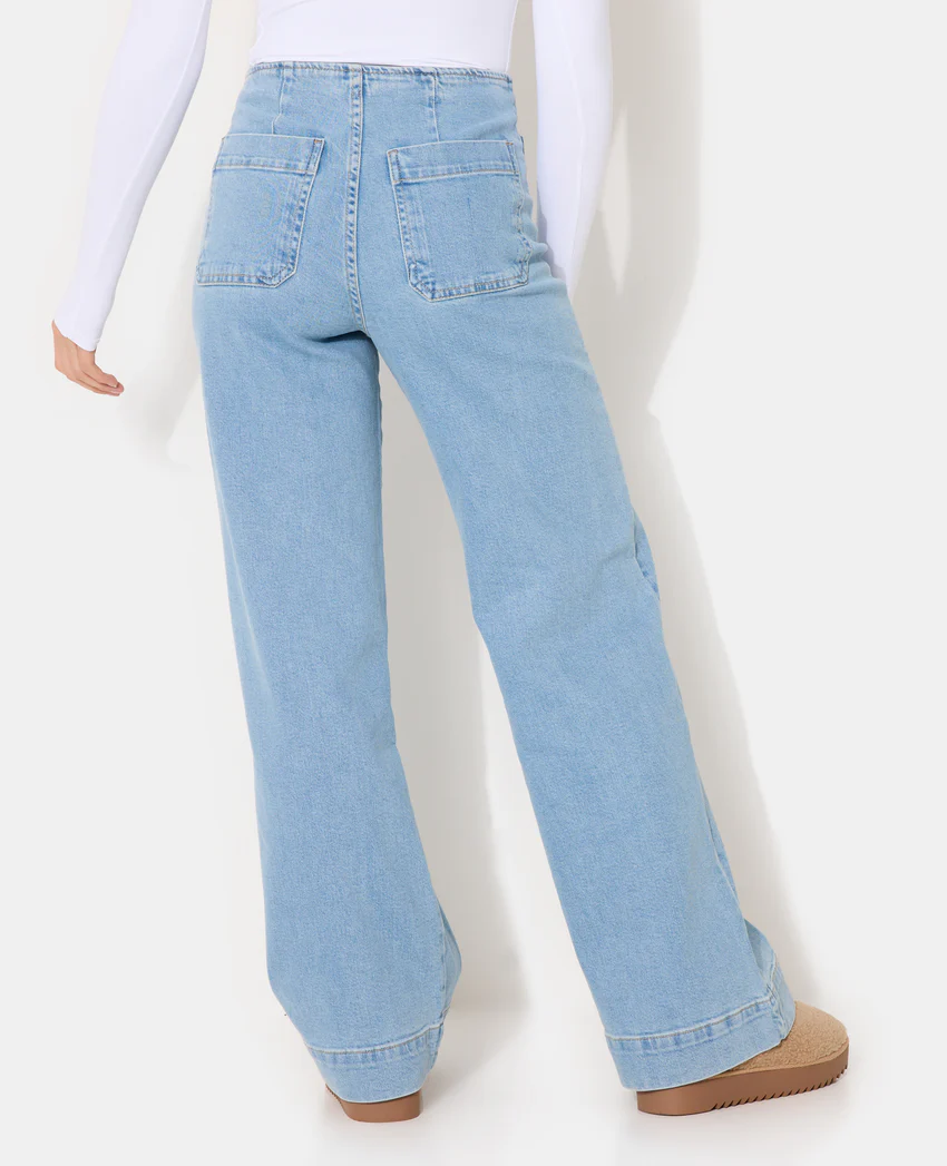 Pimkie Jean wide taille haute avec poches plaquées