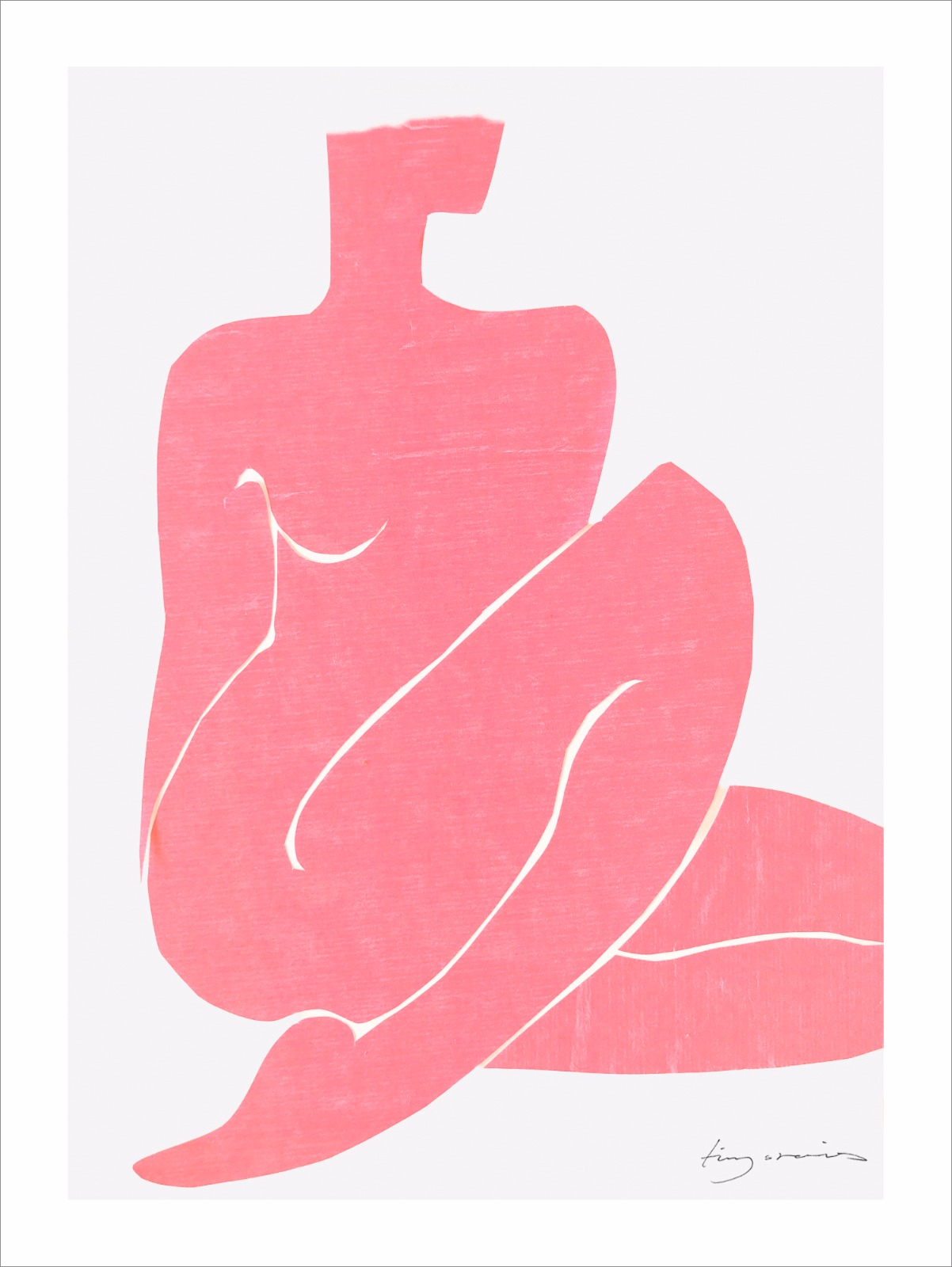 Poster Pink Nude 30 x 40 cm