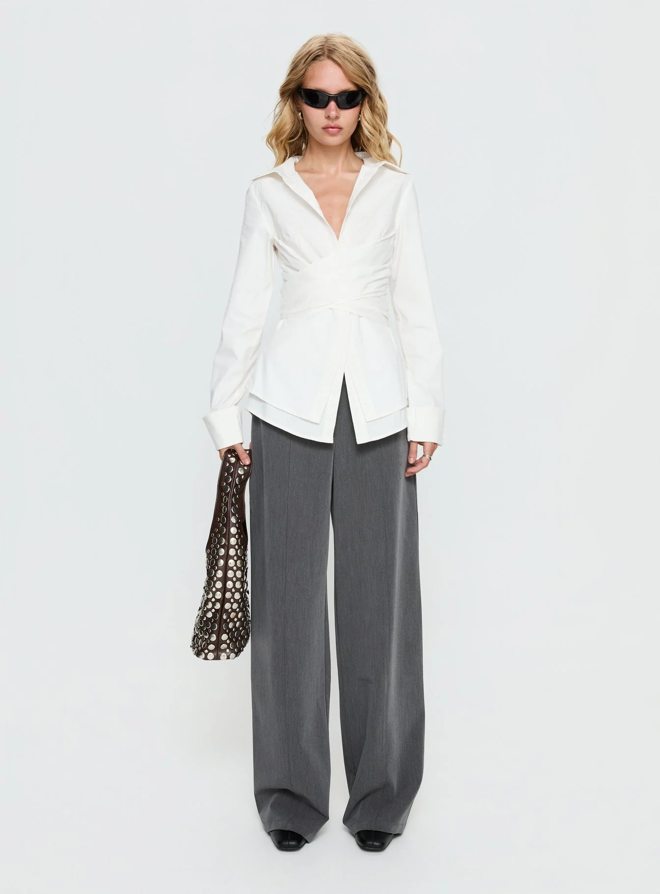 Shapeshifter Twist Long Sleeve Shirt White