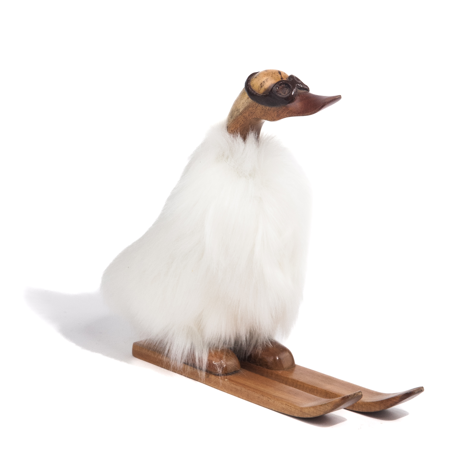 Houten eend ski's bontjas