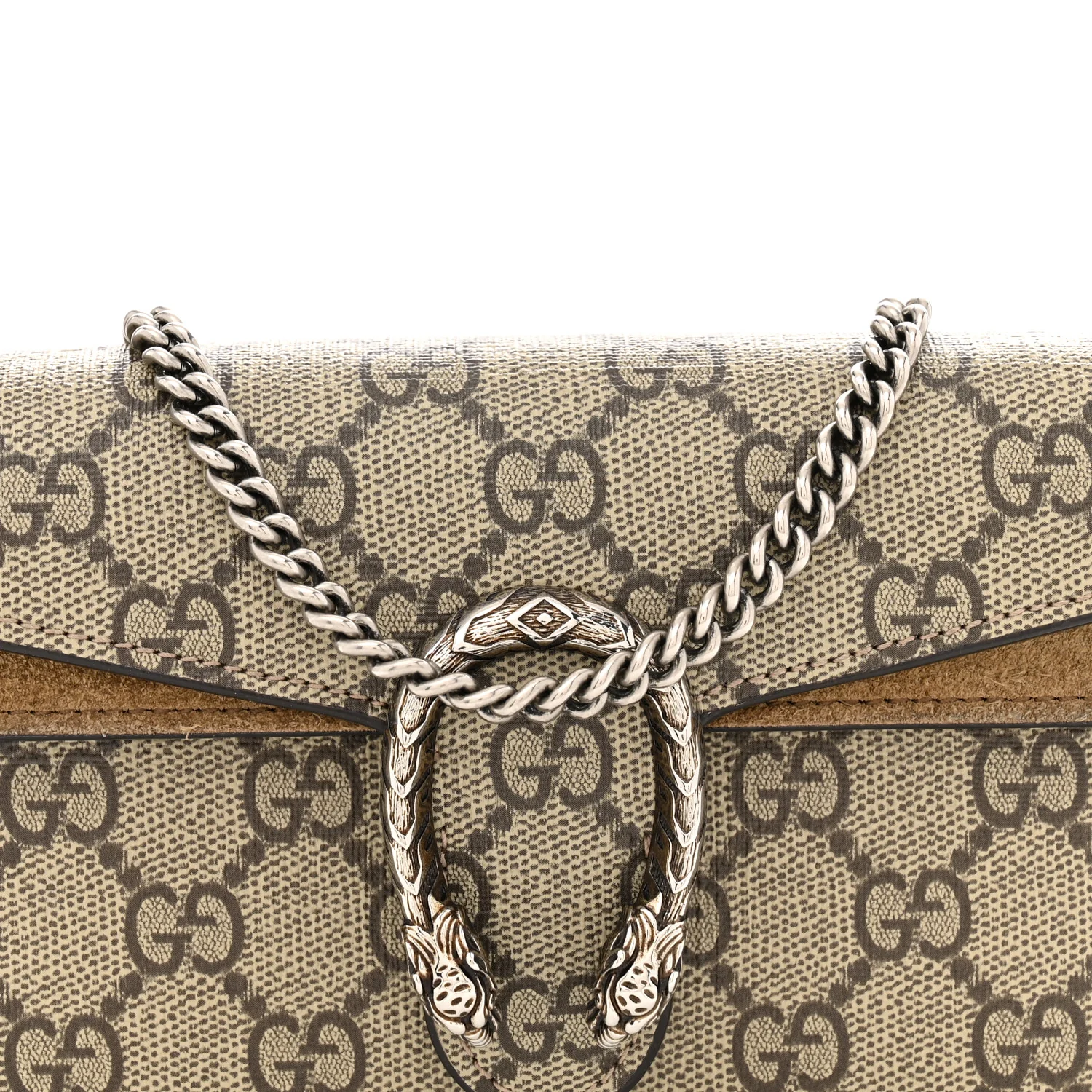 GG Supreme Monogram Super Mini Dionysus Shoulder Bag Taupe - Top Club
