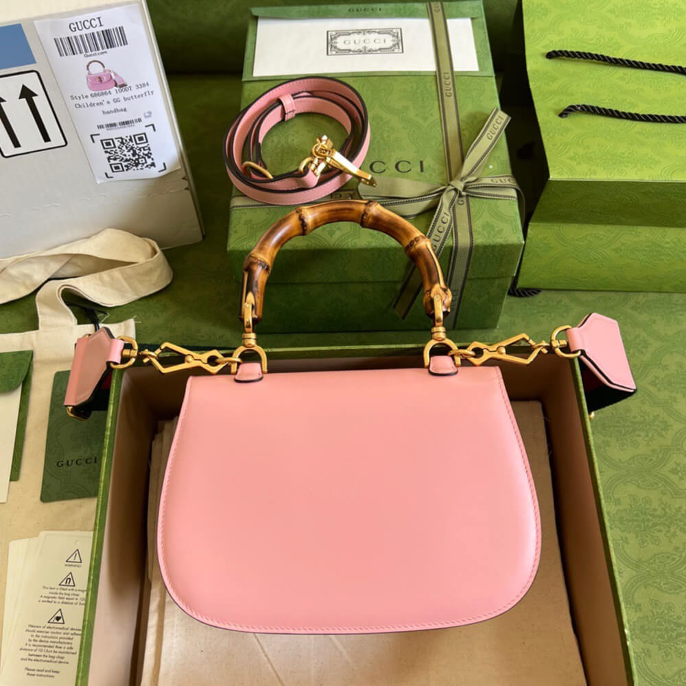 GUCCI BAMBOO 1947 JUMBO GG SMALL TOP HANDLE BAG - Top Club