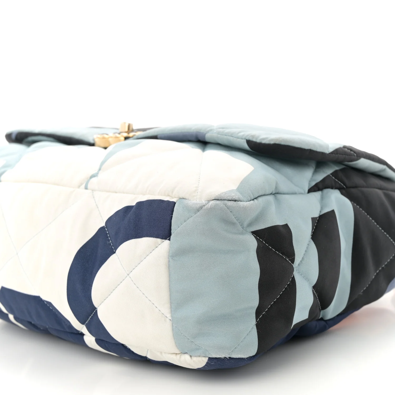 Silk Maxi Scarf Chanel 19 Flap Black Blue White - Top Club