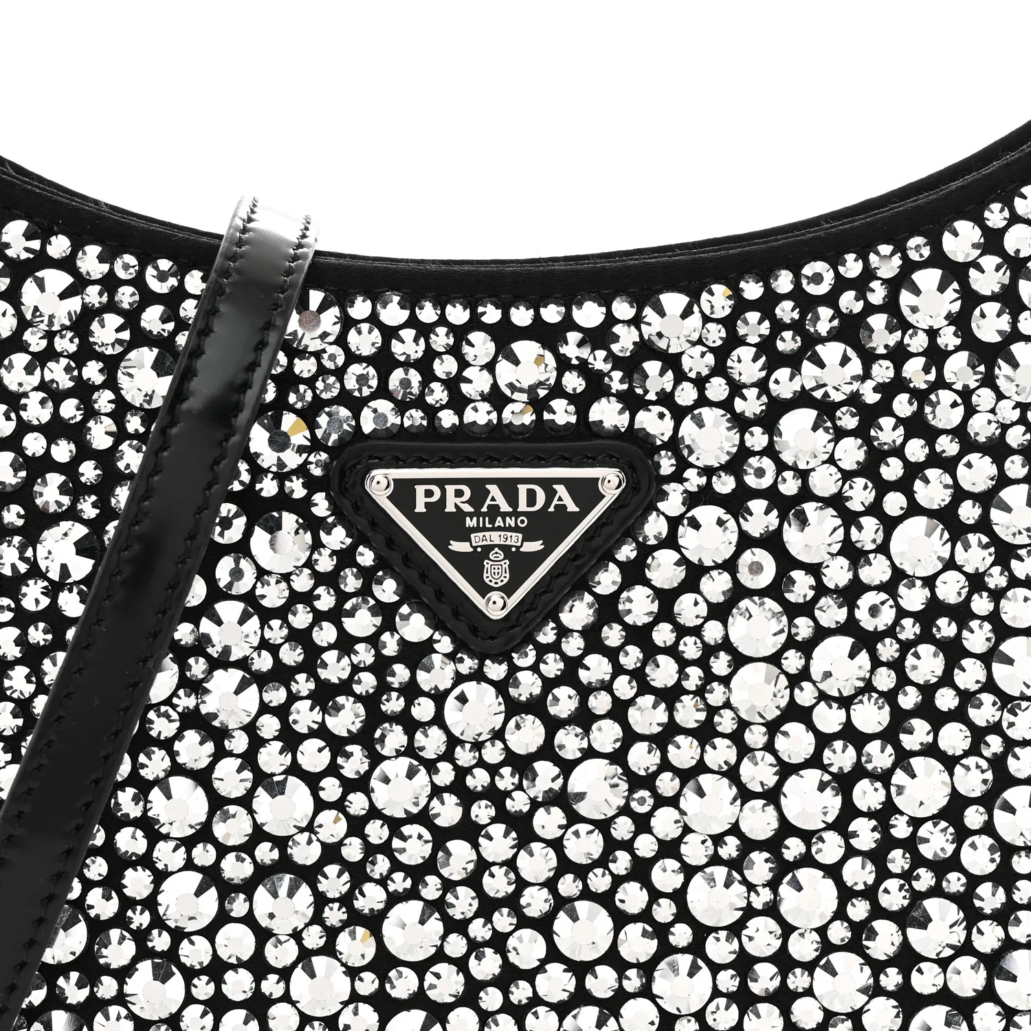 Satin Crystal Cleo Adjustable Strap Shoulder Bag Metal - Top Club