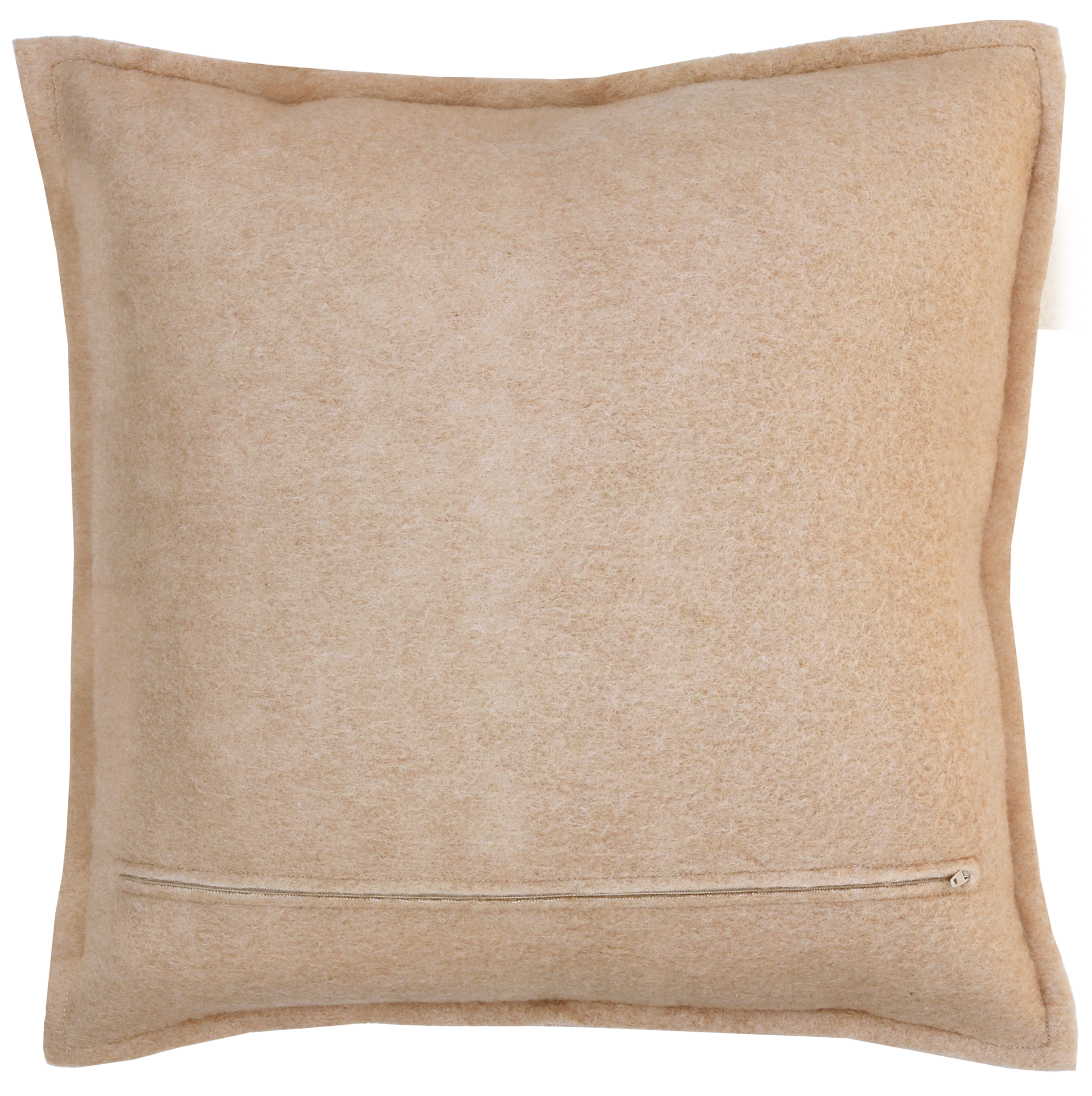 Kussen wol licht camel 47x47