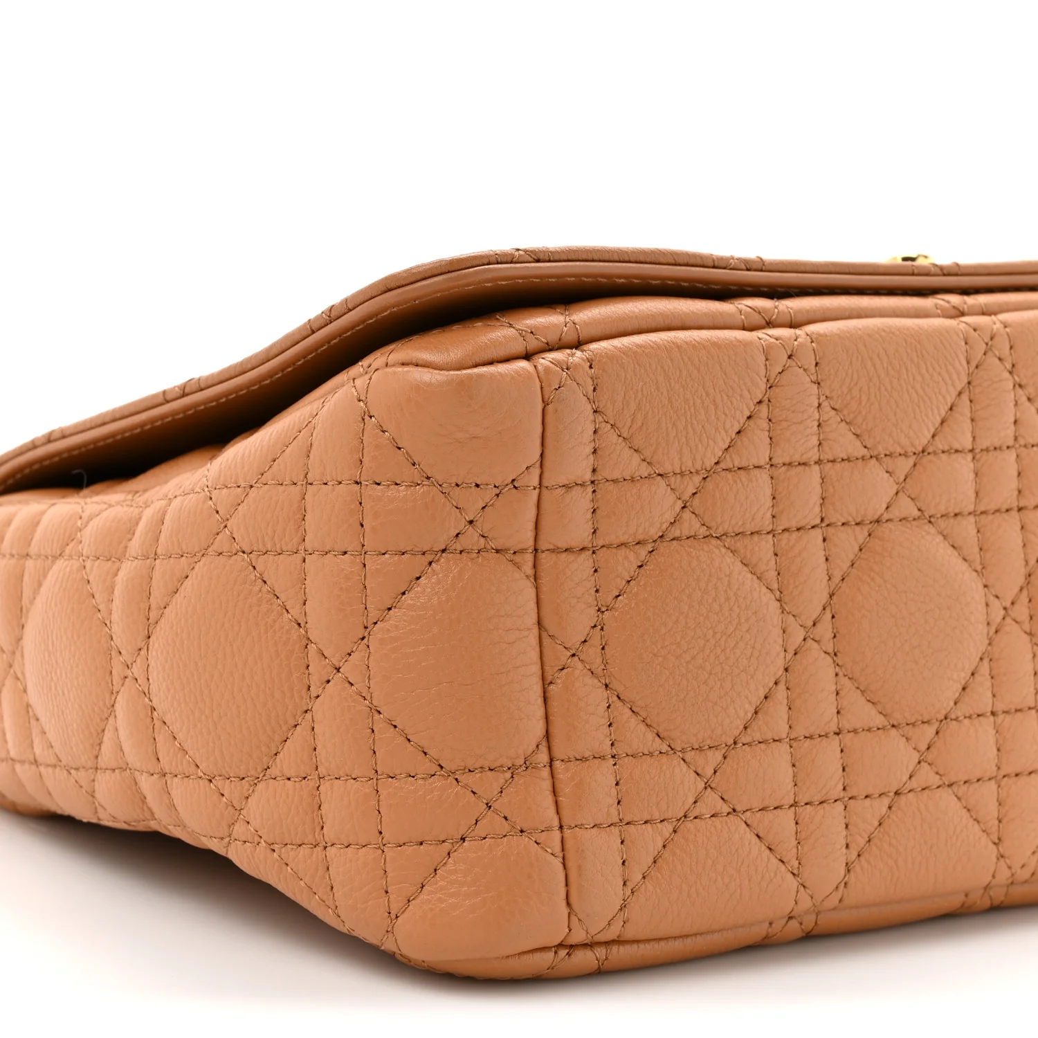 Calfskin Cannage Medium Caro Bag Tan - Top Club