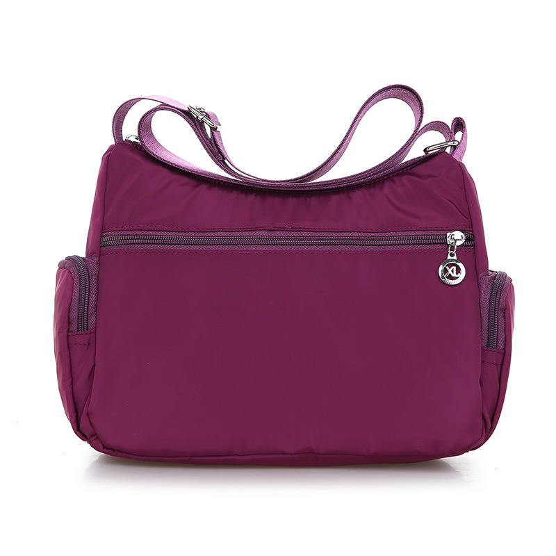 Multi-compartment shoulder crossbody bag for women, middle-aged and elderly mother's bag, lightweight shoulder bag, casual large-capacity fabric bag