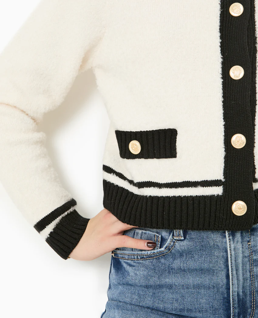 Pimkie Gilet col rond avec bords contrastés