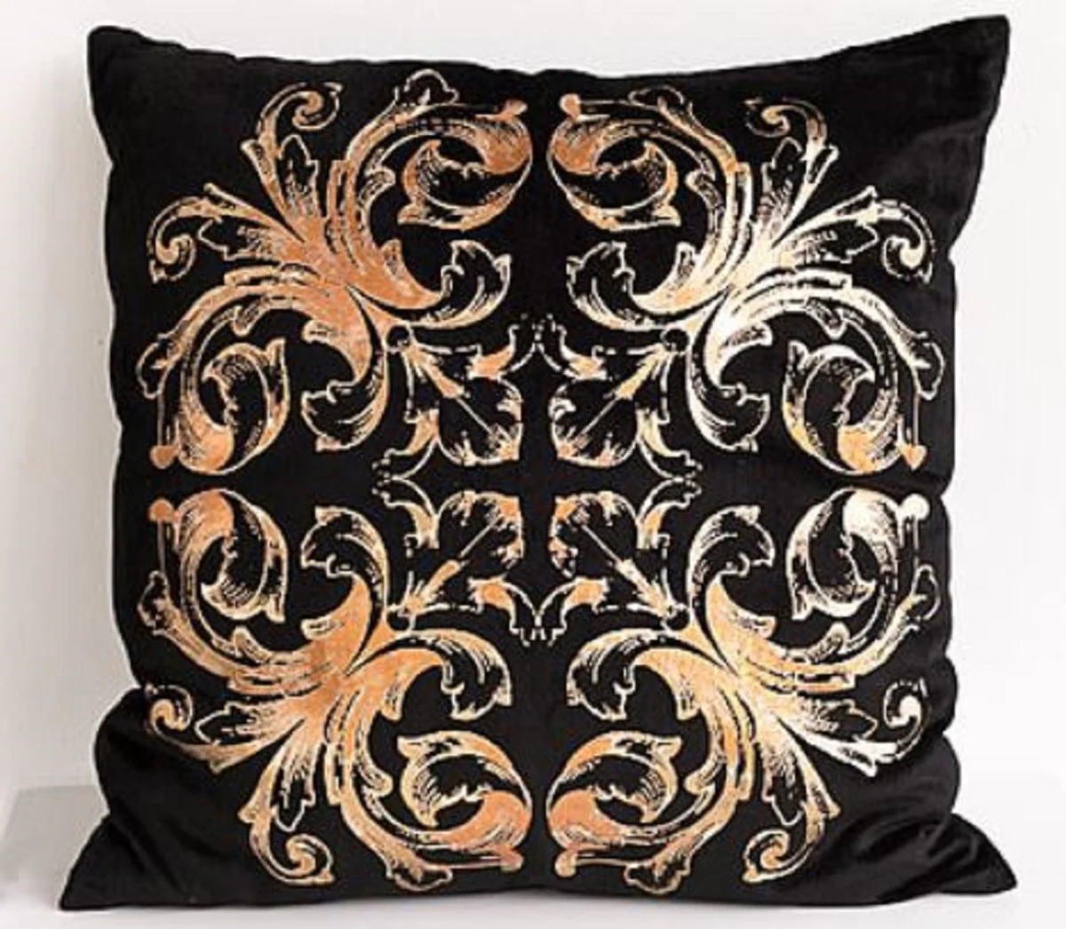 Luxury baroque cushion black / gold 50 x 50 cm - decorative accessories