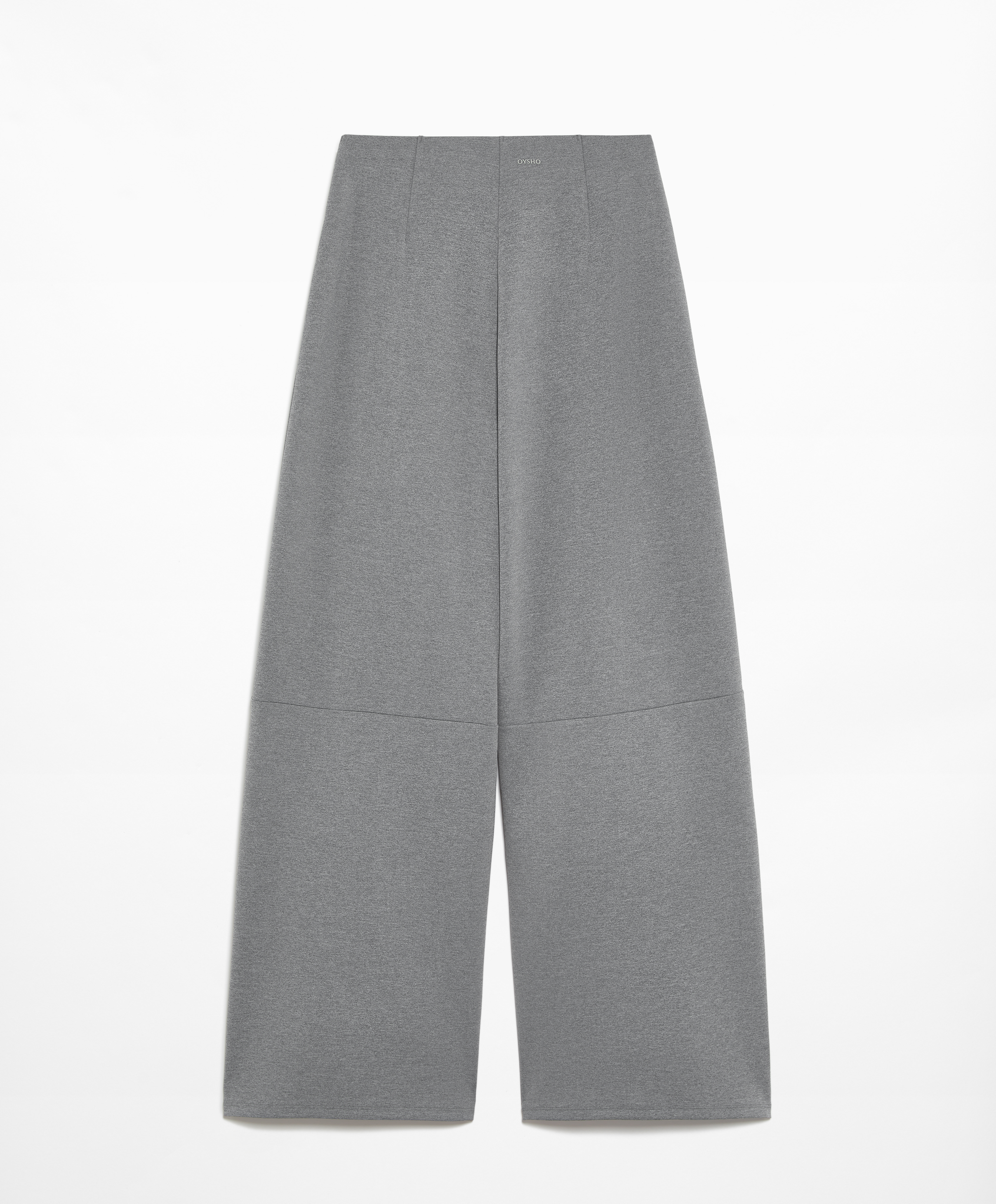 OYSHO Neoprene-effect wide-leg trousers