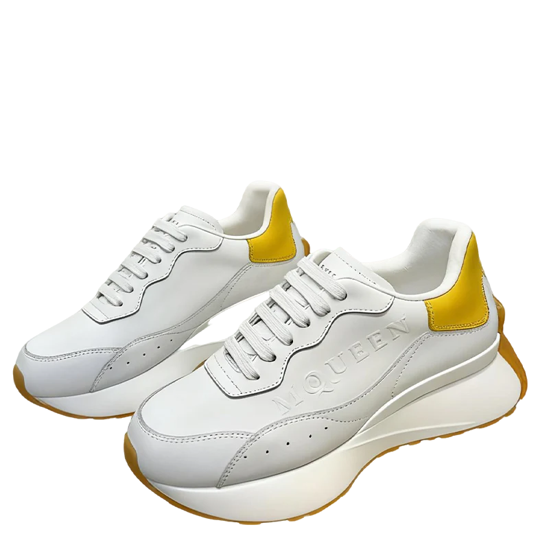 Alexander McQueen Unisex Oversized Sneakers With Metallic Heel Accents - Sneaker Replica Workshop