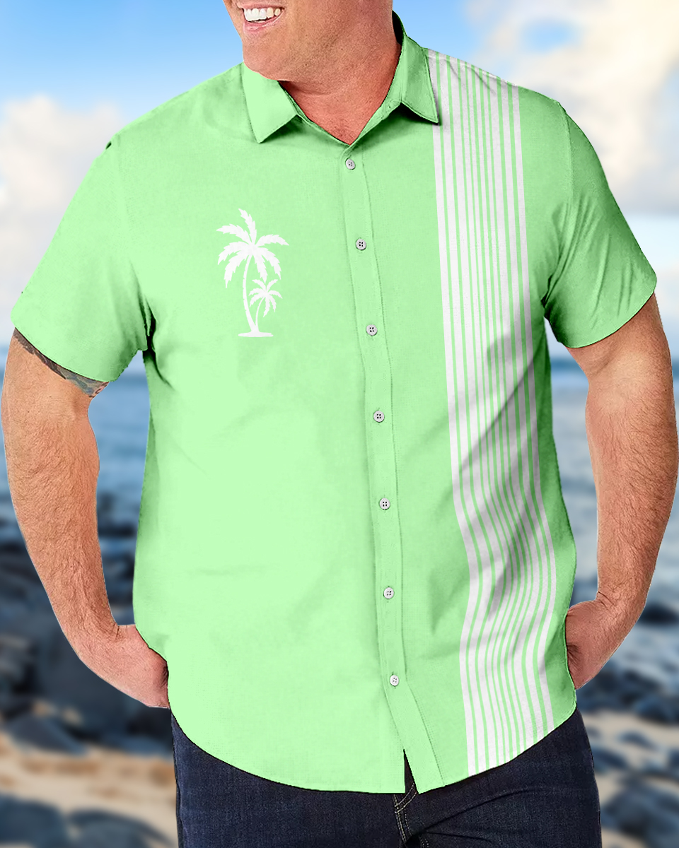 Men's Big Size Vacation Casual Hawaiian Short Sleeve Shirt 007
