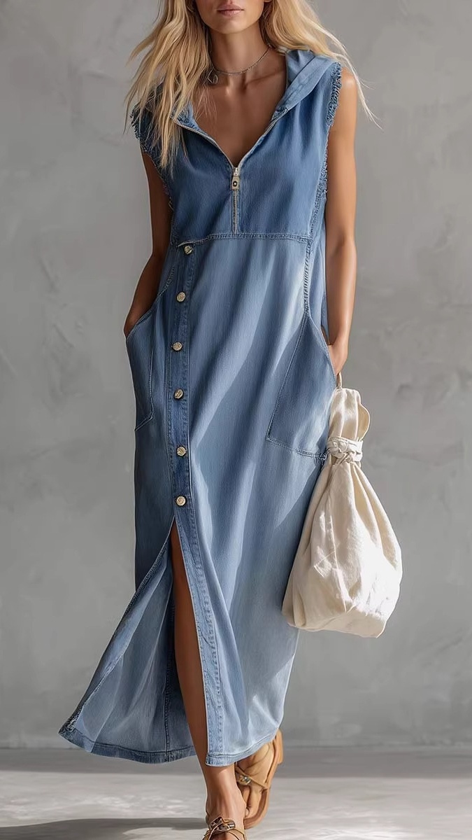 Women's Loose-Fit Casual Long Cardigan Vest Dress - Nordfashionstorm - Women's Clothing, Fashion for You - Nordfashionstorm.com