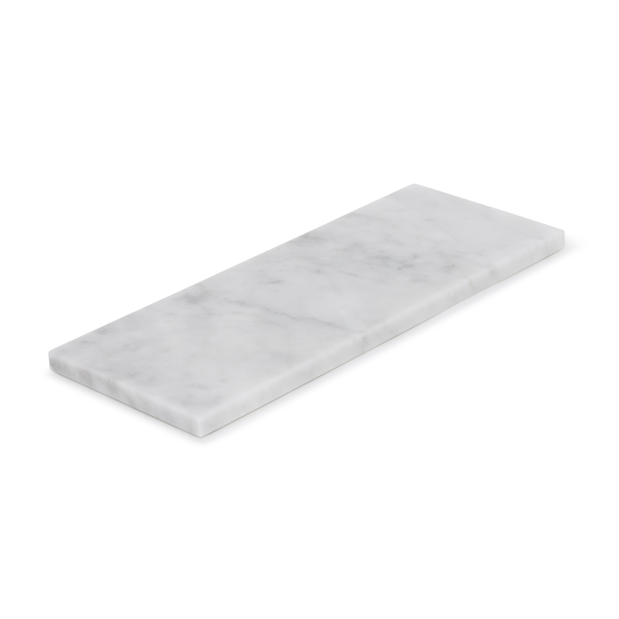 Marmer dienblad rechthoek S wit 10x25cm