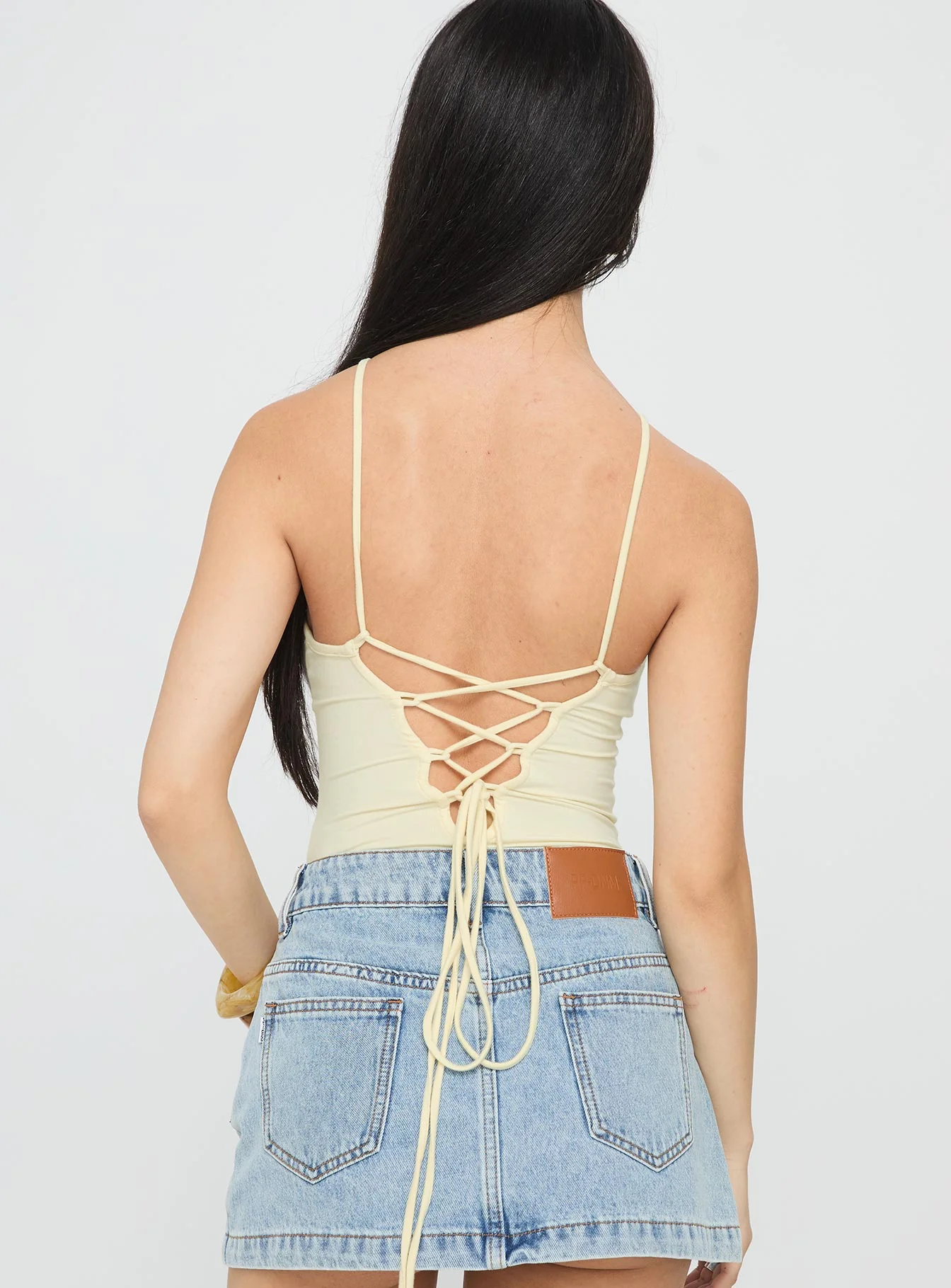 Kianu Beaded Bodysuit Lemon