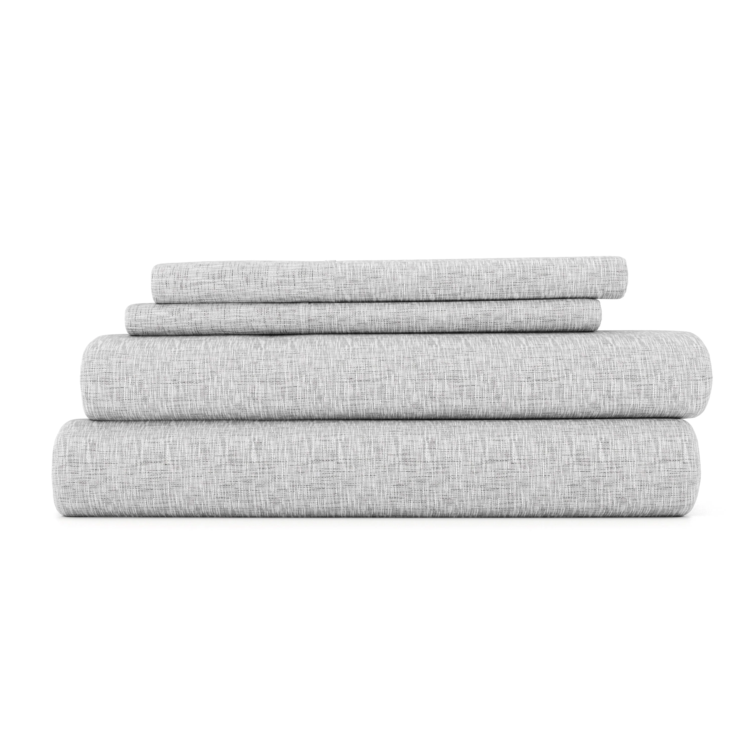 Chambray Style Pattern 4-Piece Sheet Set - Sale
