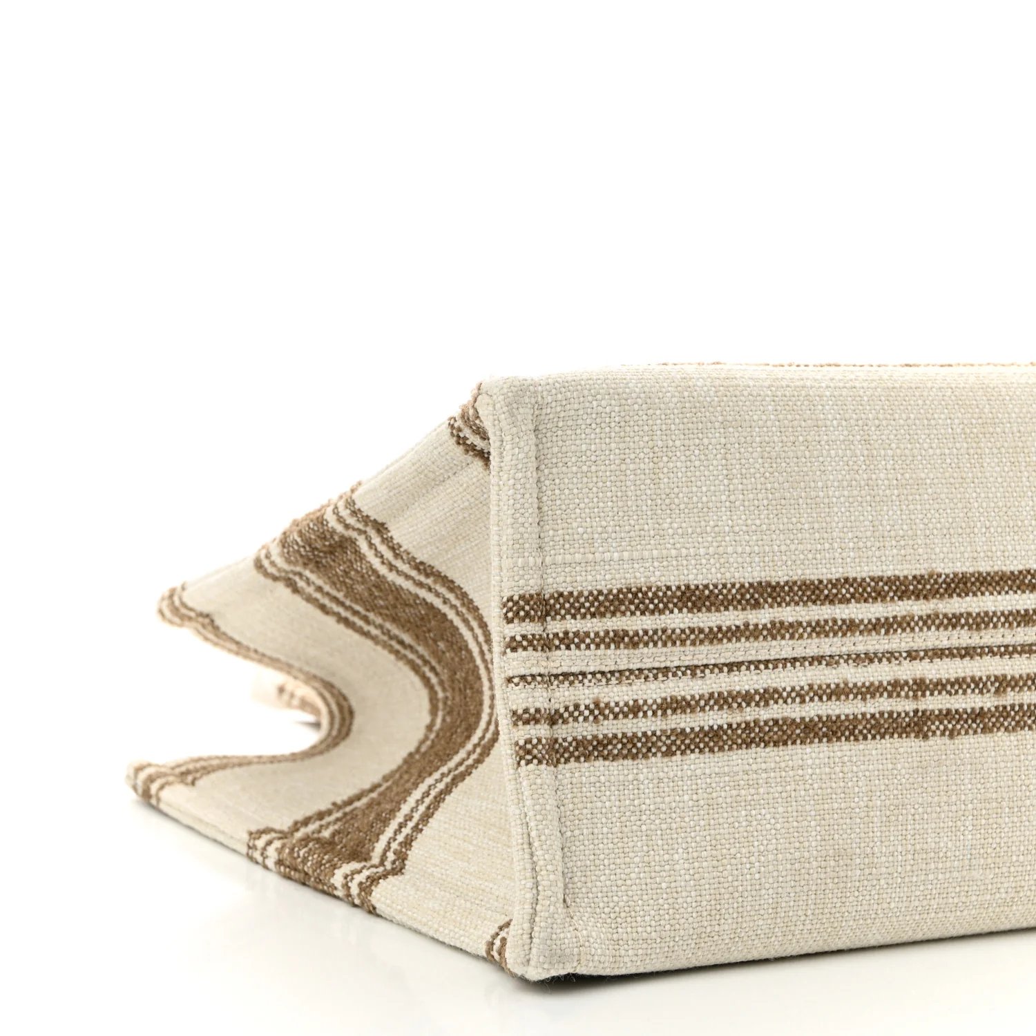 Jacquard Striped Large Cabas Thais Tobacco Tan - Top Club