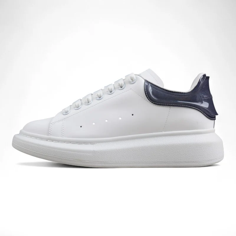 Alexander McQueen Oversized Sneaker in White/Navy - Sneaker Replica Workshop