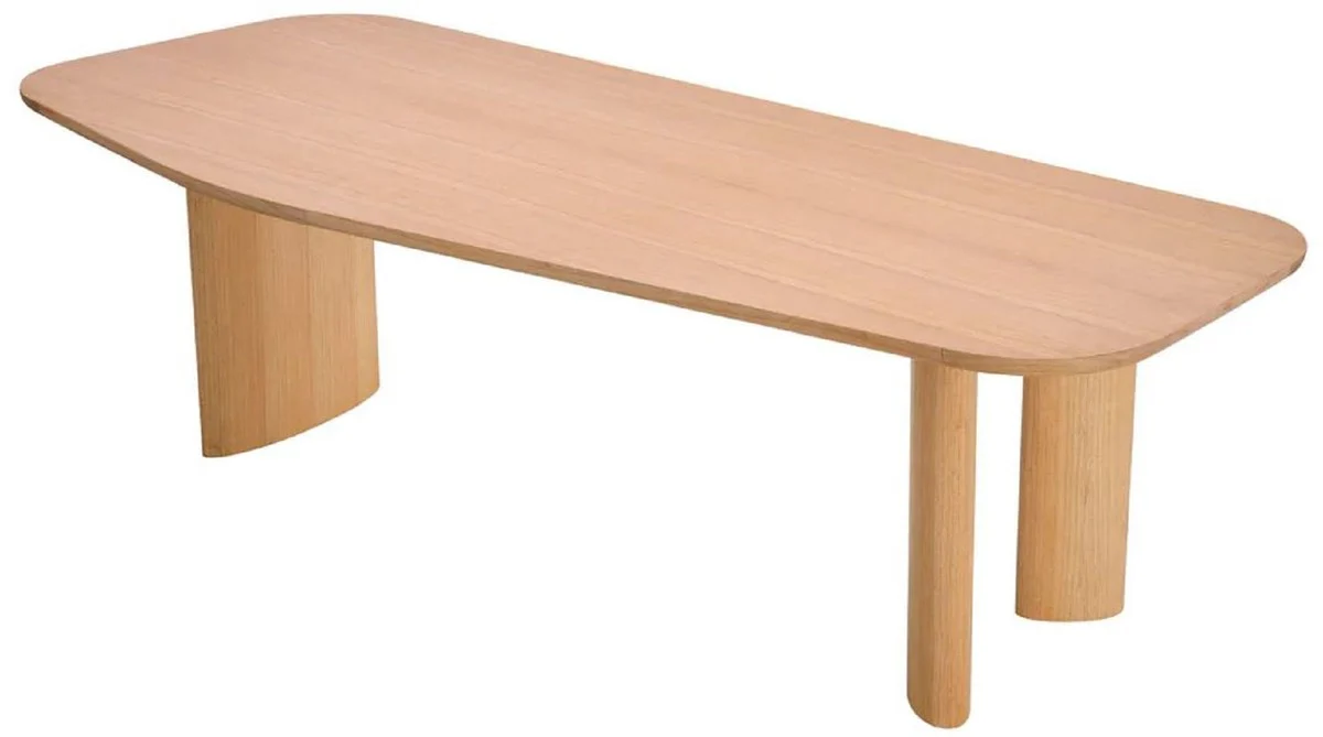 Luxury dining table natural colors 248 x 100 x H. 76.5 cm - Rectangular solid wood kitchen table - Dining room furniture - Kitchen furniture - Luxury furniture - Luxury furnishings - Luxury quality