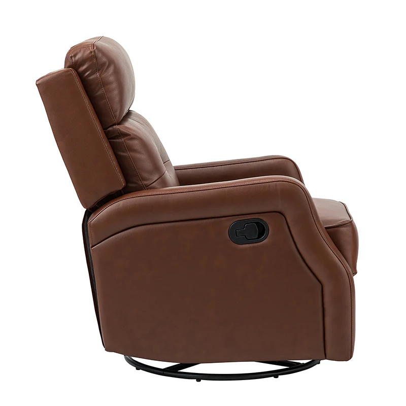 Benito 28.74" Wide Genuine Leather Swivel Rocker Recliner