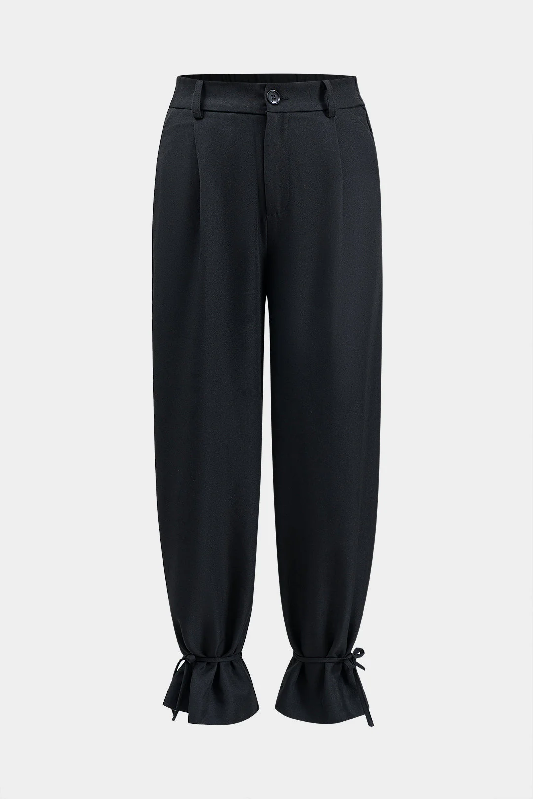 Tie-Up High Waist Trousers
