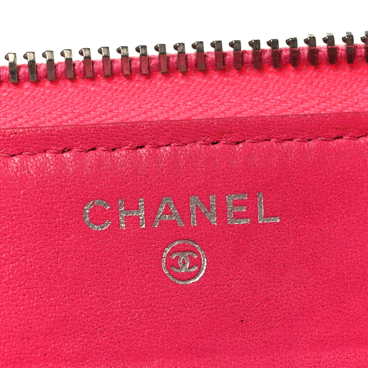Lambskin Quilted Large Zip Around Organizer Wallet Pink - Top Club