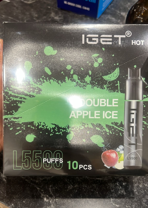 Double Apple Ice 鈥?IGET HOT 5500 Puffs