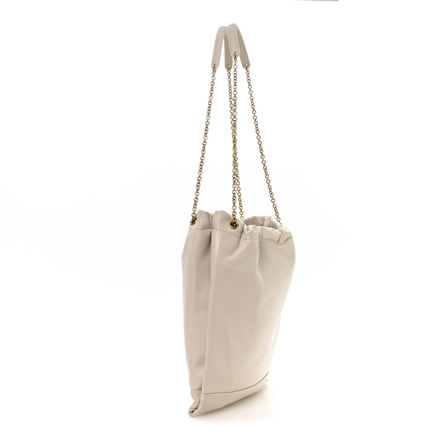 Lambskin Matelasse Monogram Medium Jamie 4.3 Pochon Blanc Vintage - Top Club