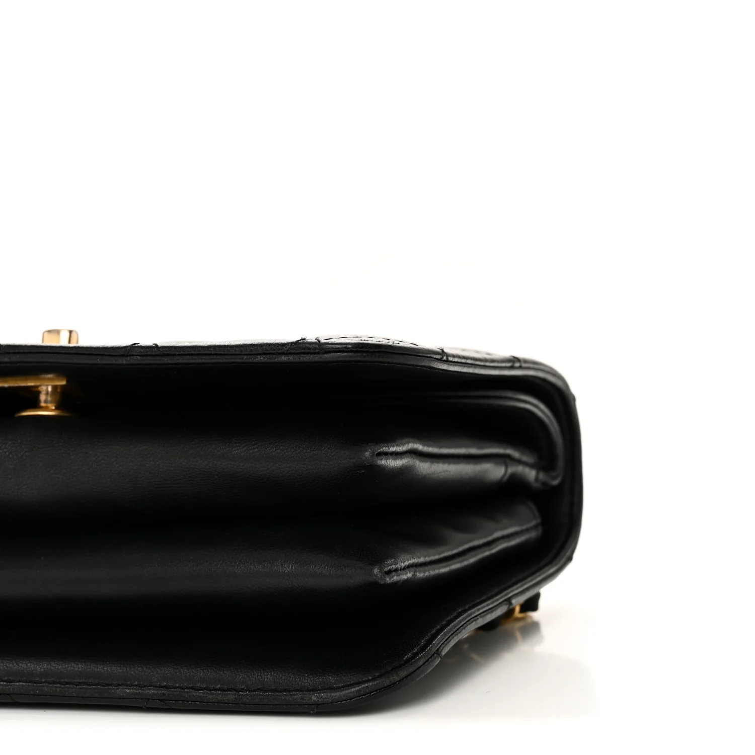 Caviar Quilted Mini Top Handle Flap Black - Top Club