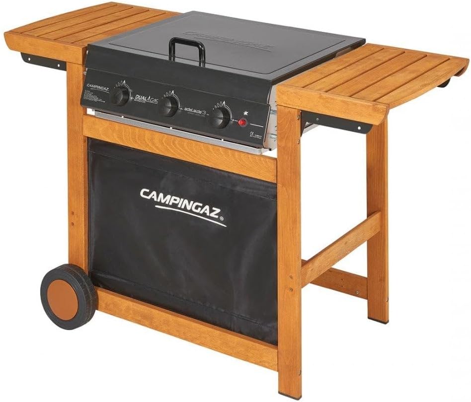 Campingaz Grill Barbecue A Gas A Tre Bruciatore 14 Kw, Nero Marrone, 128 x 59 x 89 cm
