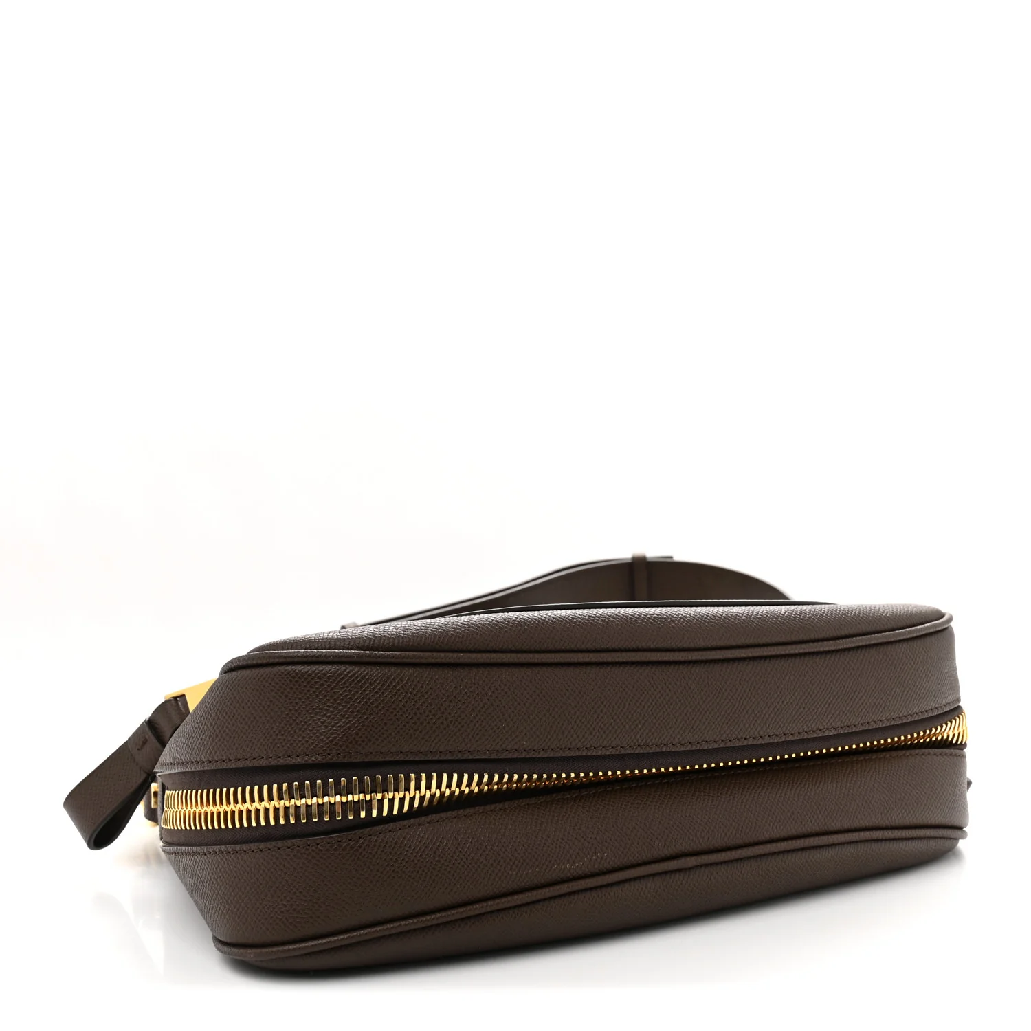 Grained Calfskin Medium Jennifer Crossbody Bag Brown - Top Club