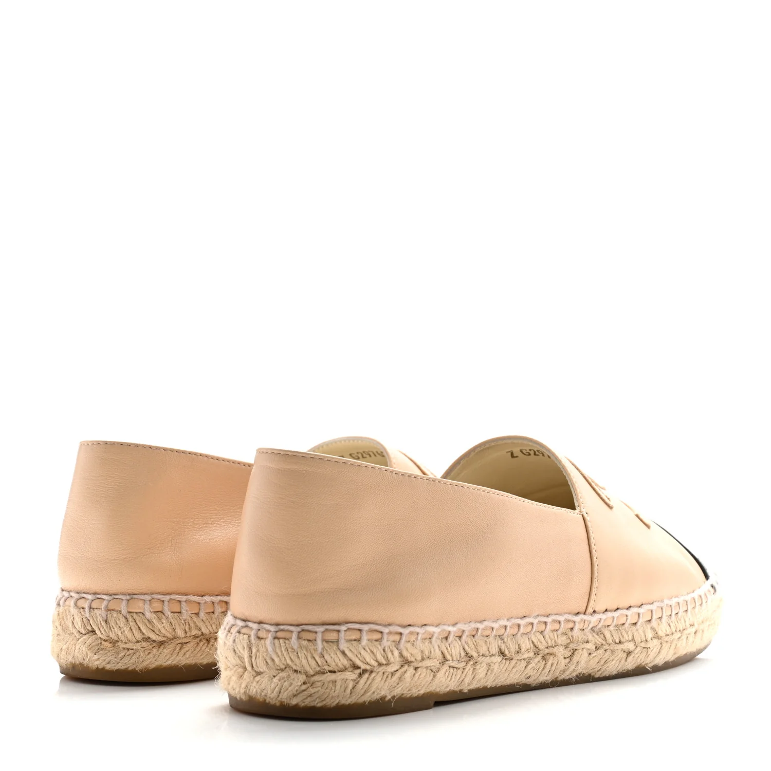 Lambskin CC Espadrilles 39 Beige Black - Top Club