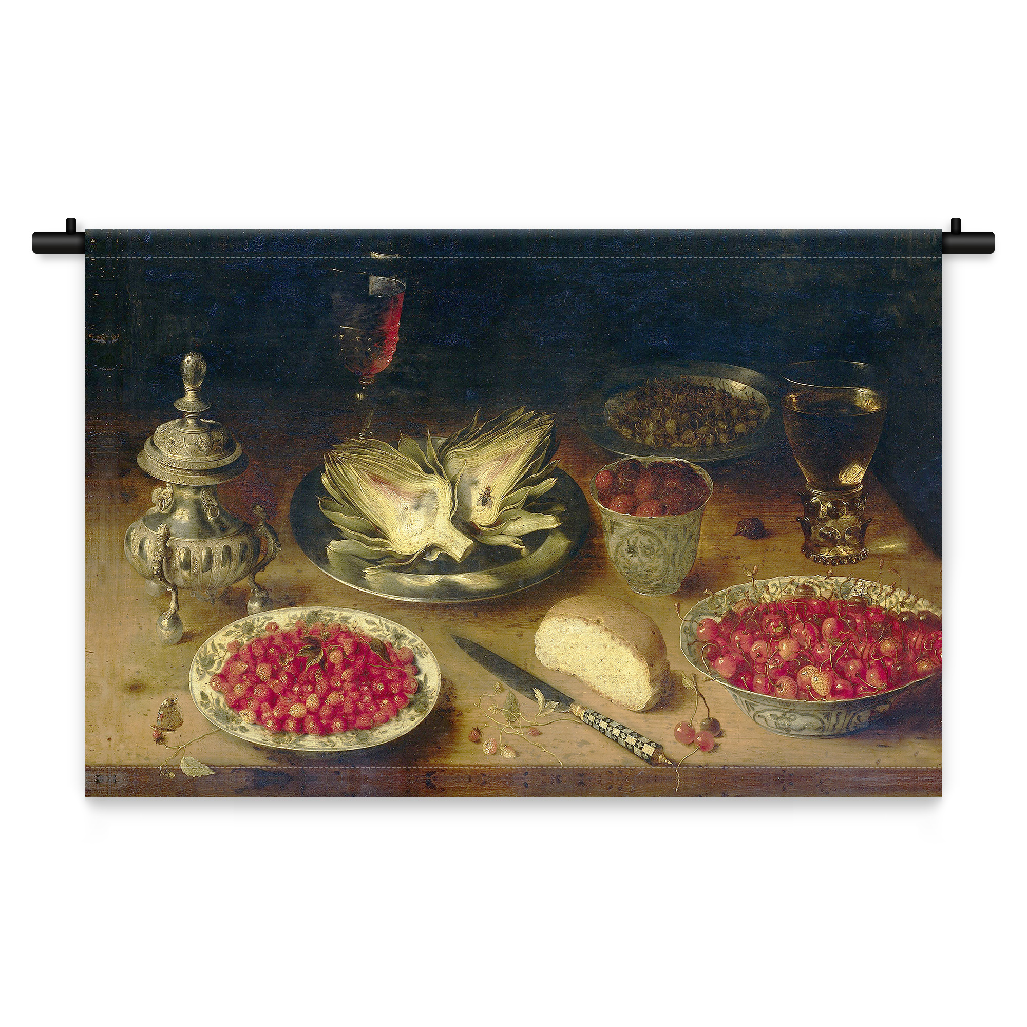 Wandkleed Stilleven eten en drinken 210 x 150 cm