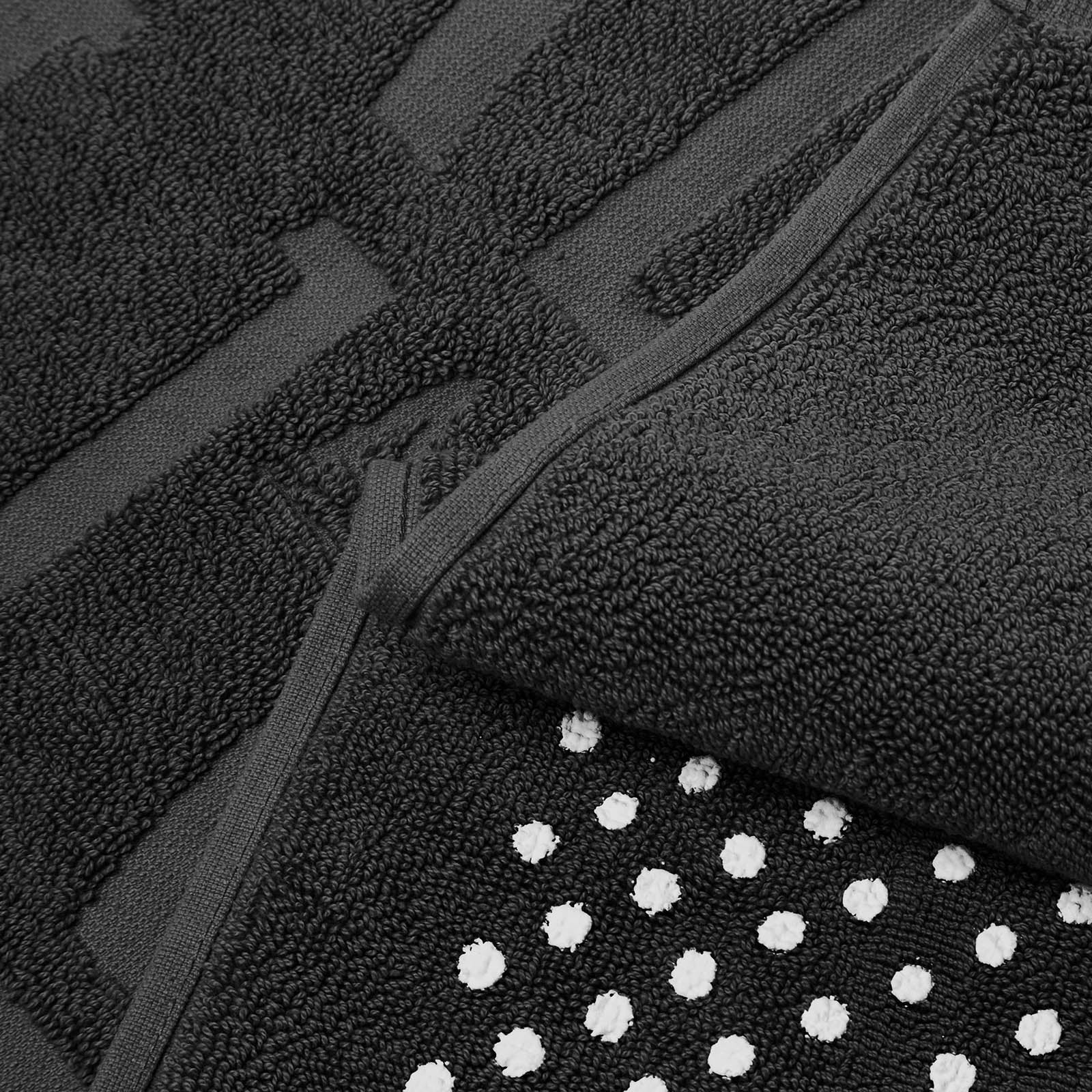 Tappeto Bagno In Cotone Geo Night Cm. 60X110 Nero Alviero Martini 1A Classe