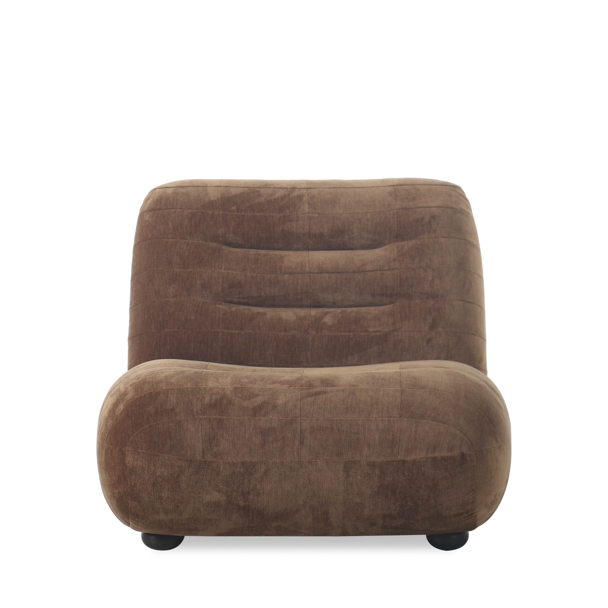 Lounge Chair Wyatt Velours Cognac
