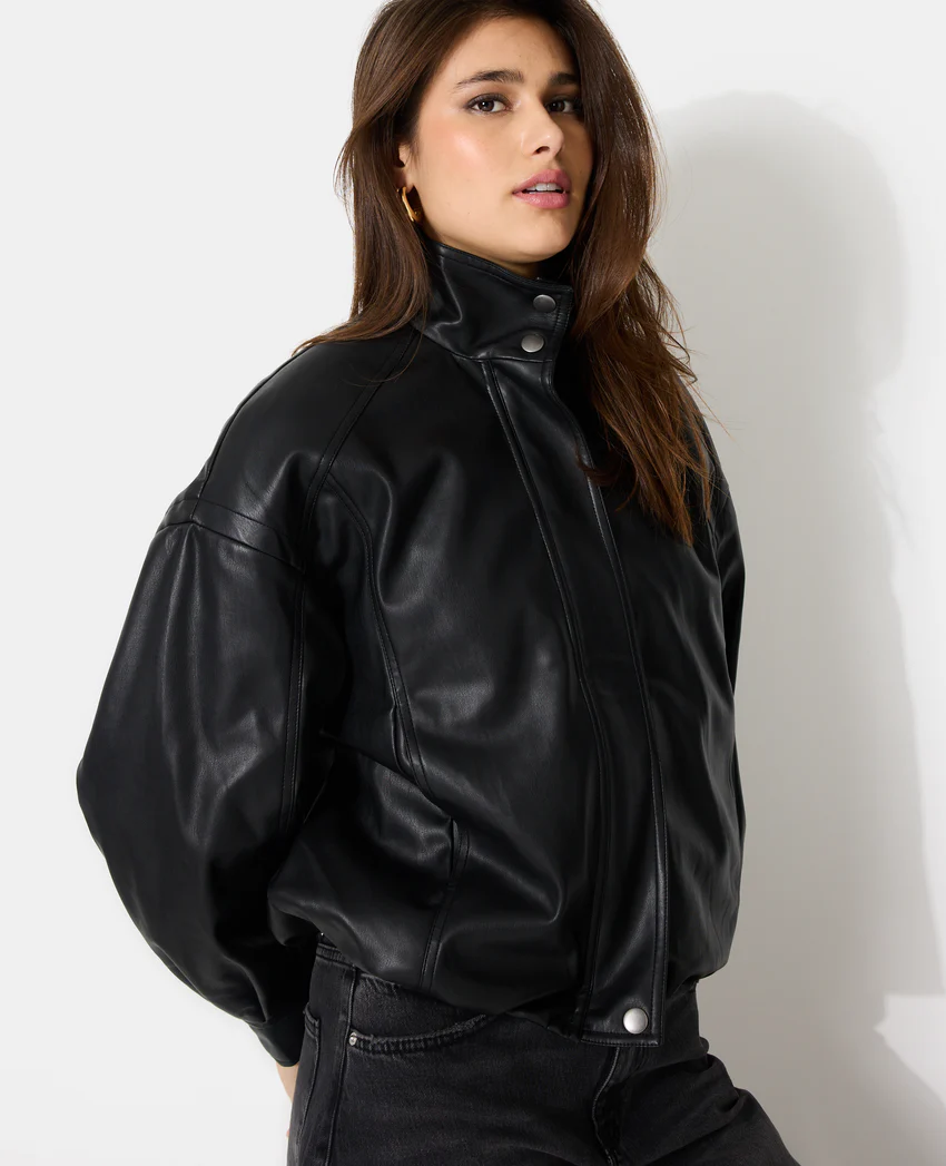Pimkie Blouson boule en simili avec col montant