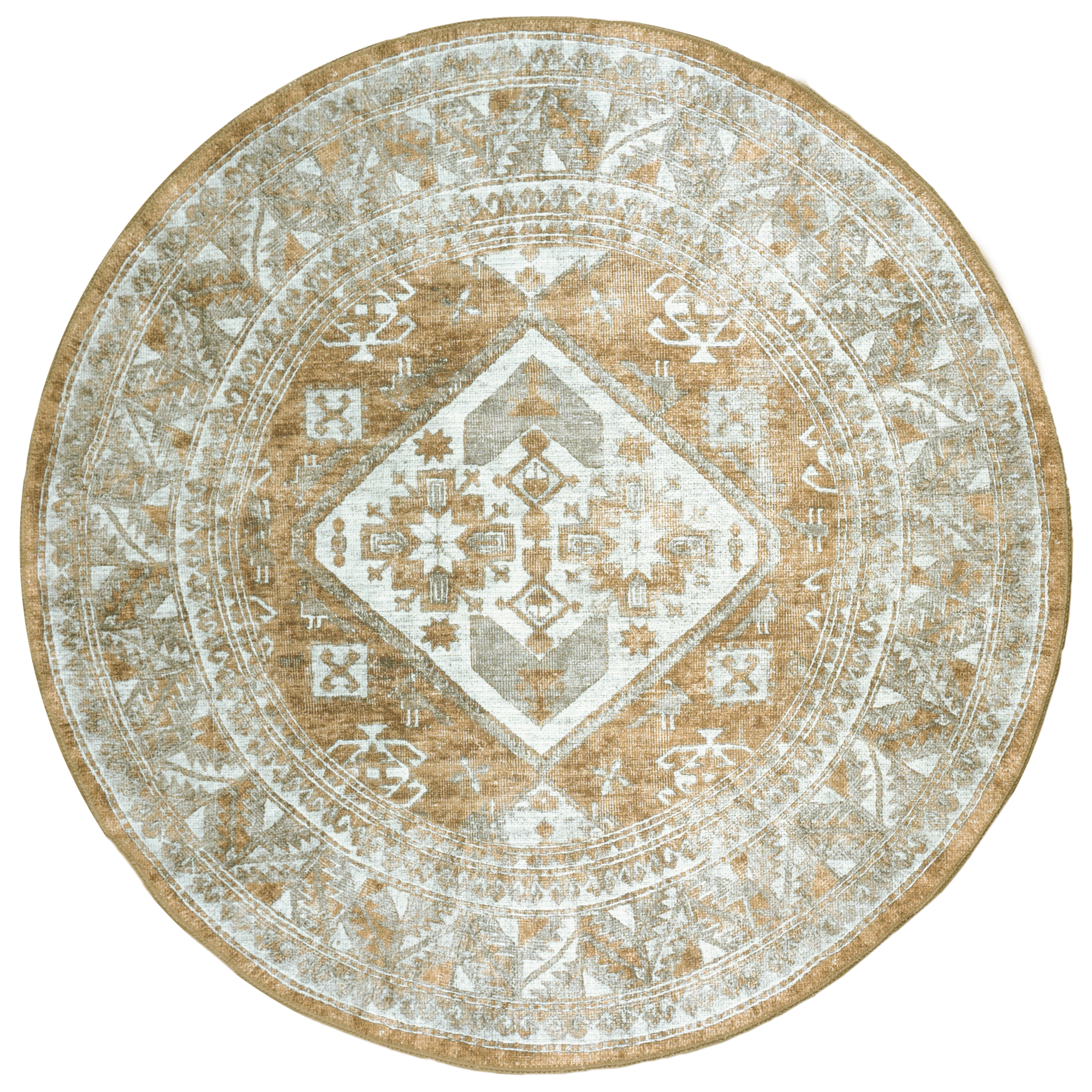 Vloerkleed Laria Brown 5 Rond - ø200 cm