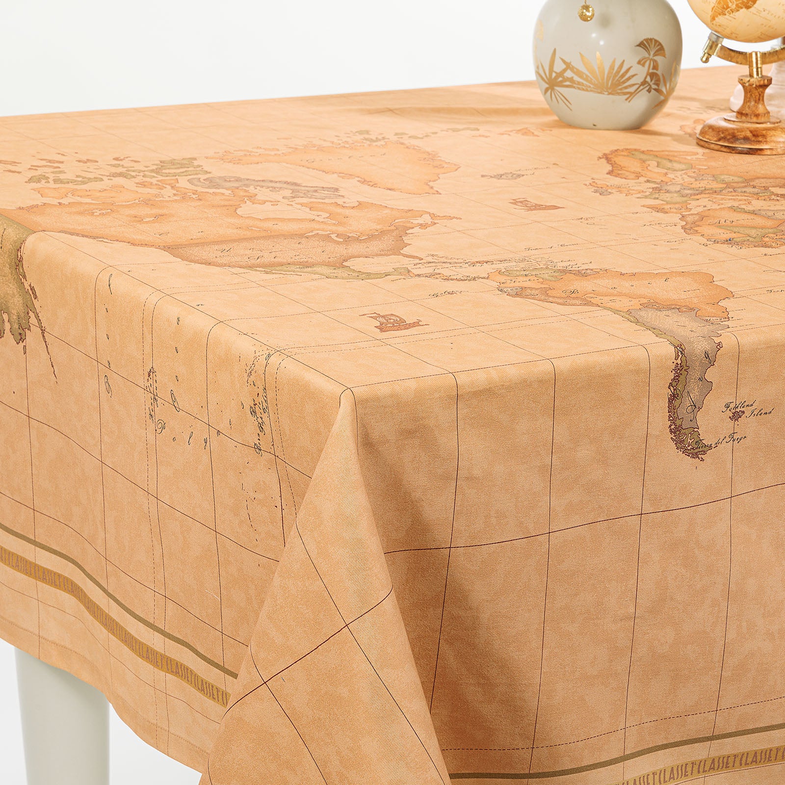 Tovaglia In Cotone Geo Classic World Cm. 150X180 Unica Alviero Martini 1A Classe