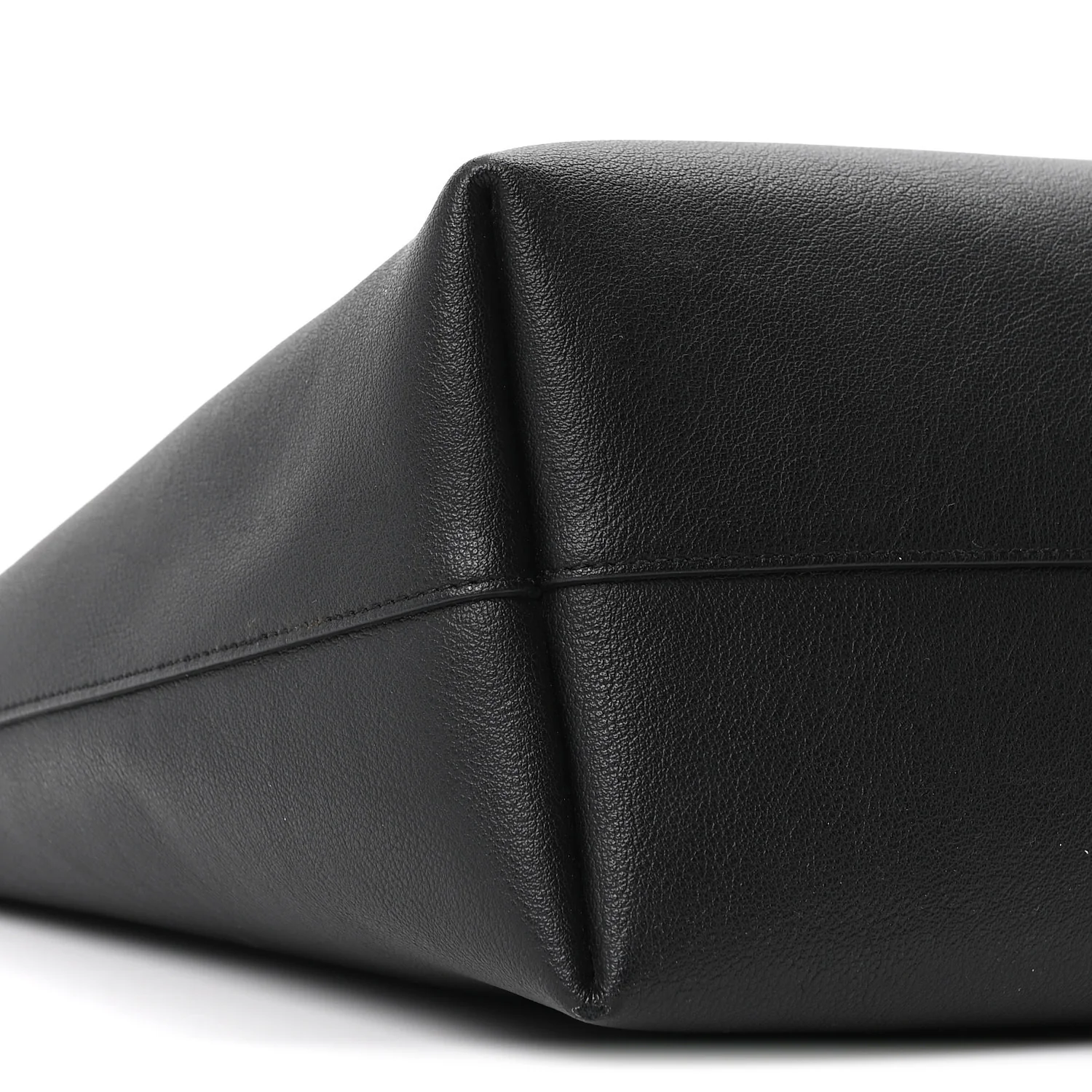 Calfskin Large Shopping Tote Black - Top Club