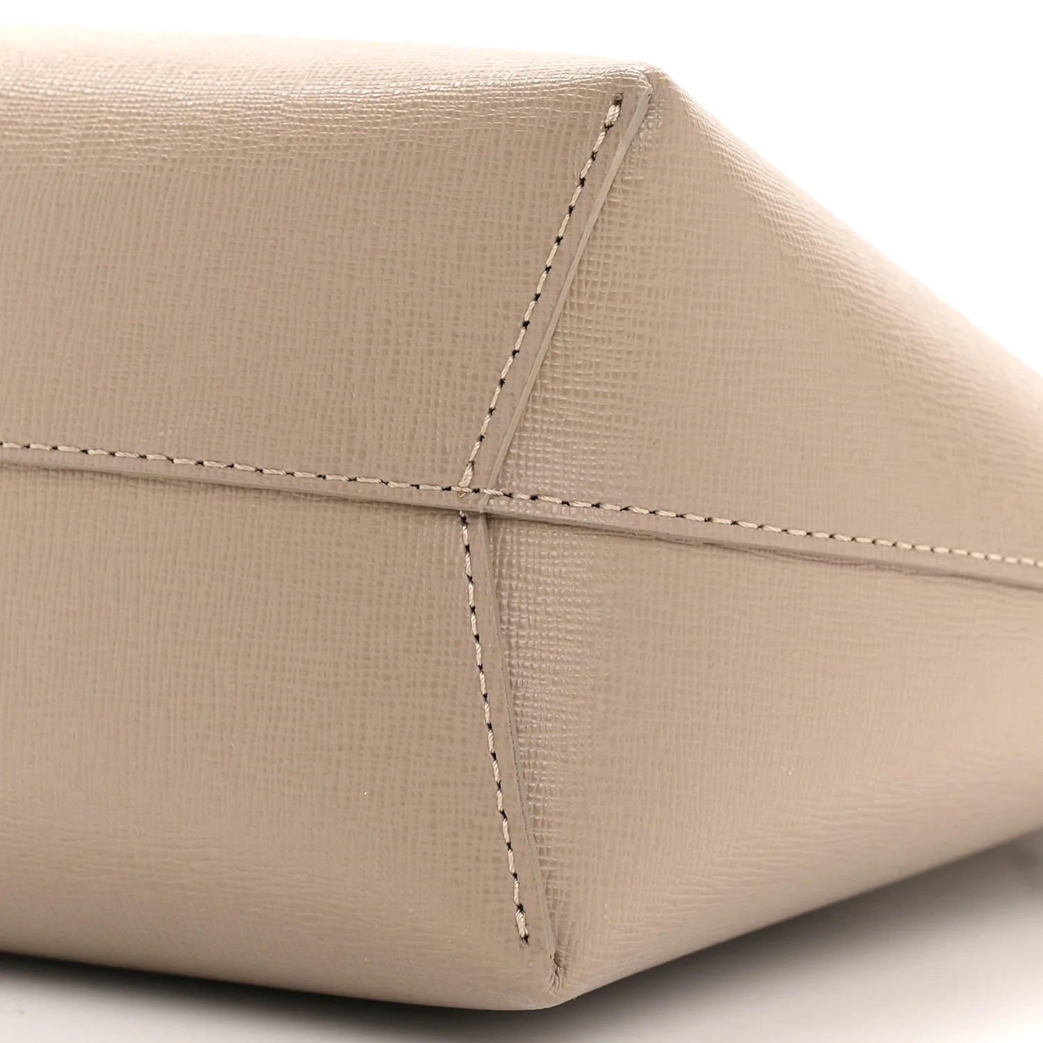 Saffiano Mini Mini Bucket Bag Beige - Top Club