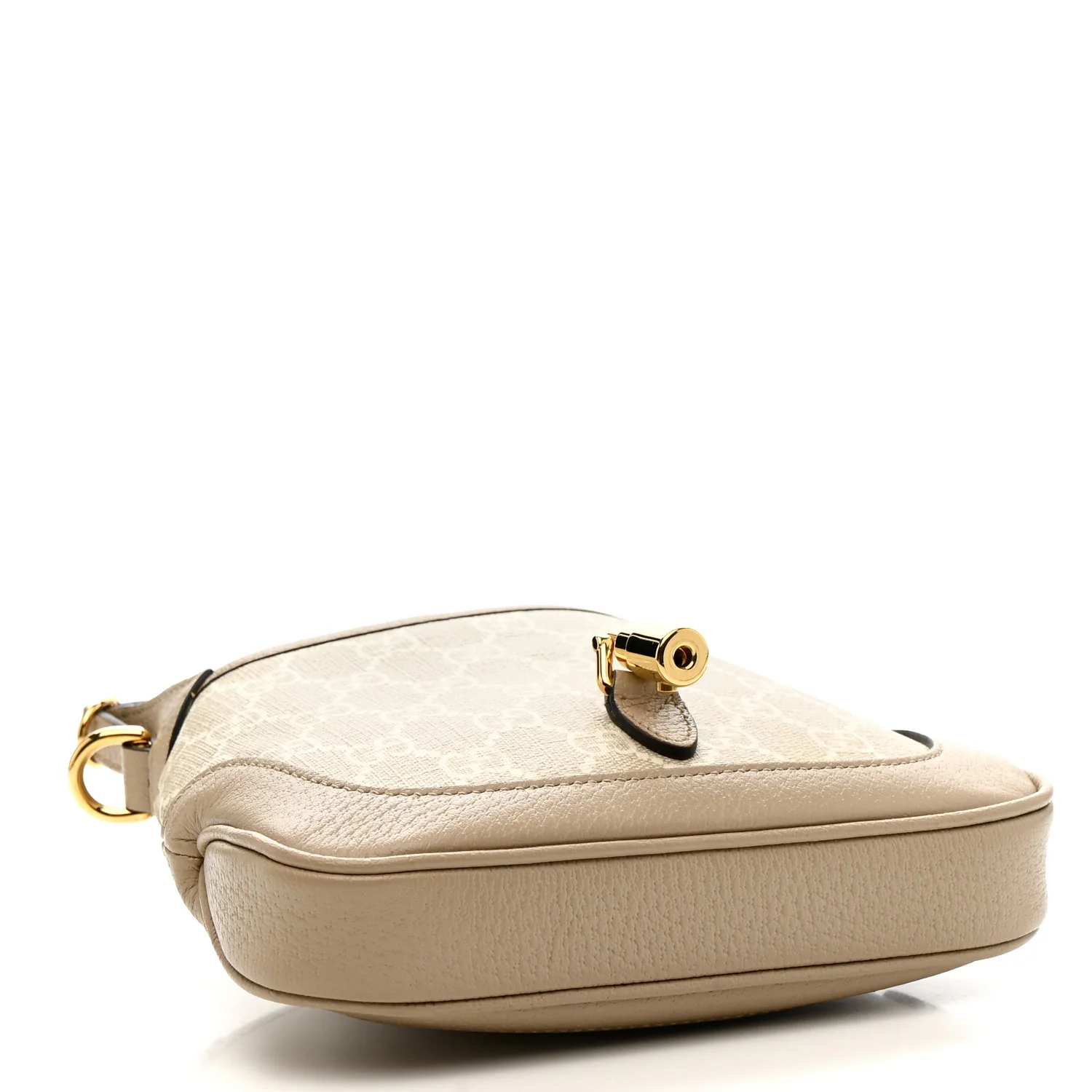 GG Supreme Monogram Textured Dollar Calfskin Mini Jackie 1961 Hobo Beige Mystic White Oatmeal - Top Club