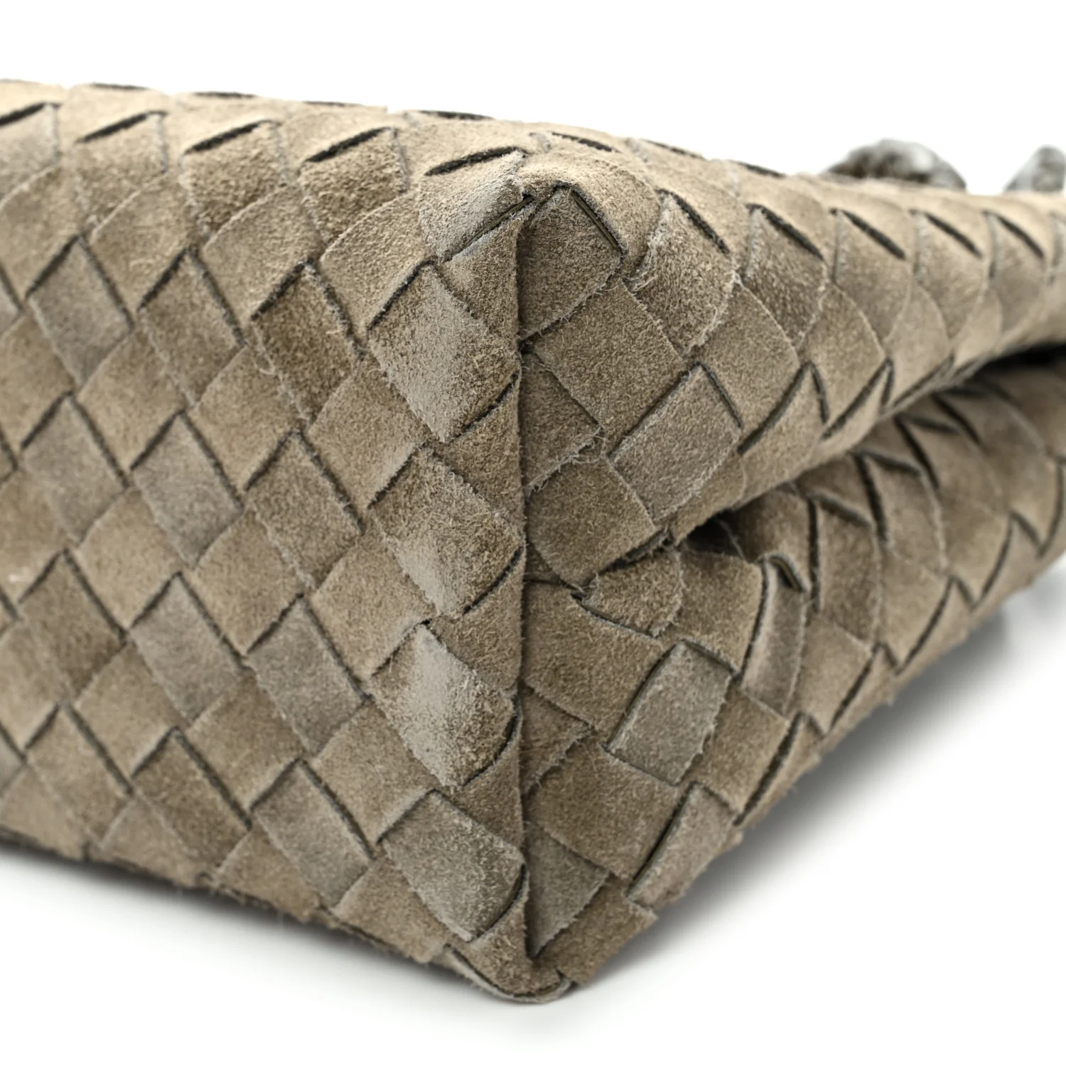 Suede Intrecciato Small Andiamo Shoulder Bag Cypress - Top Club