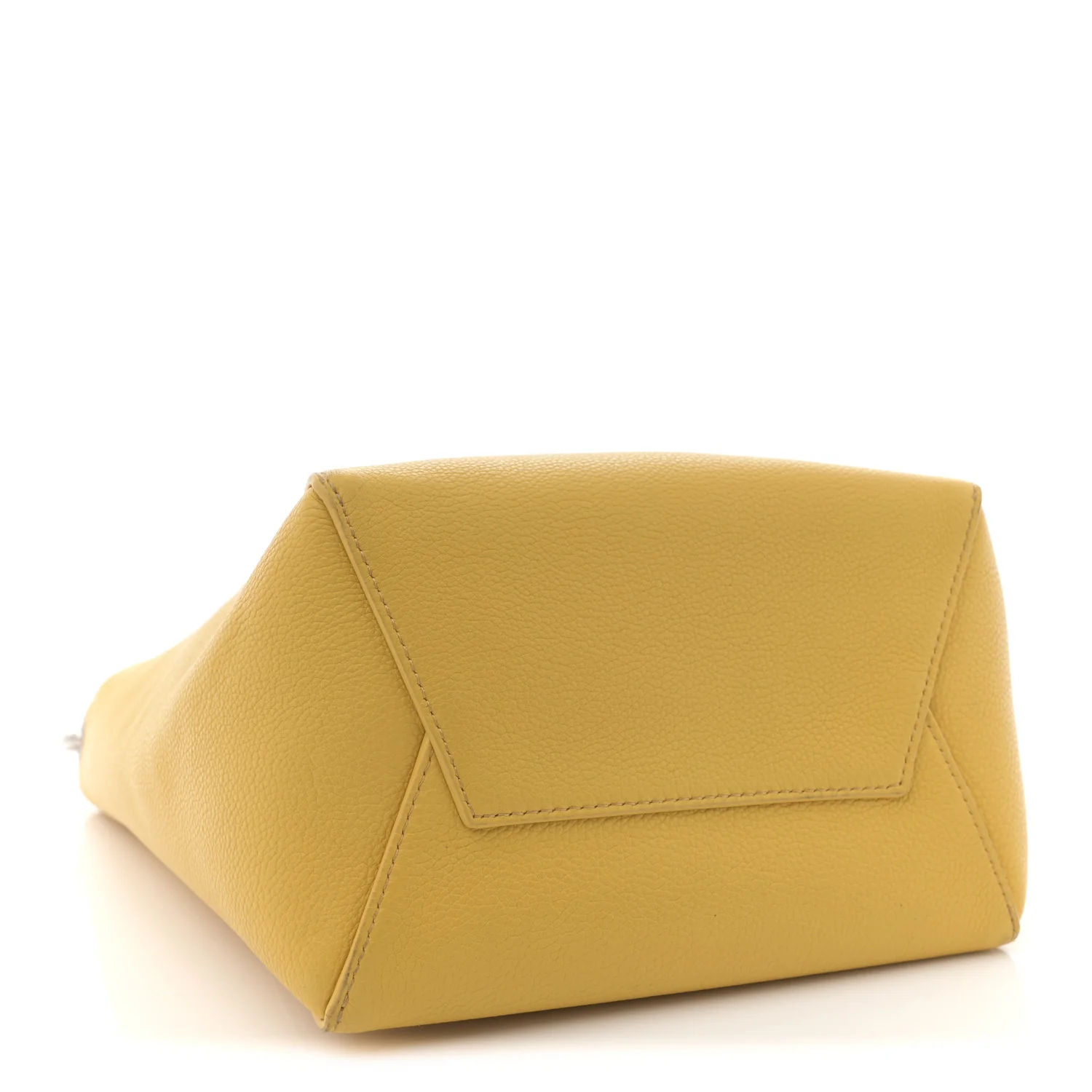 Soft Grained Calfskin Small Sangle Bucket Bag Ocre - Top Club