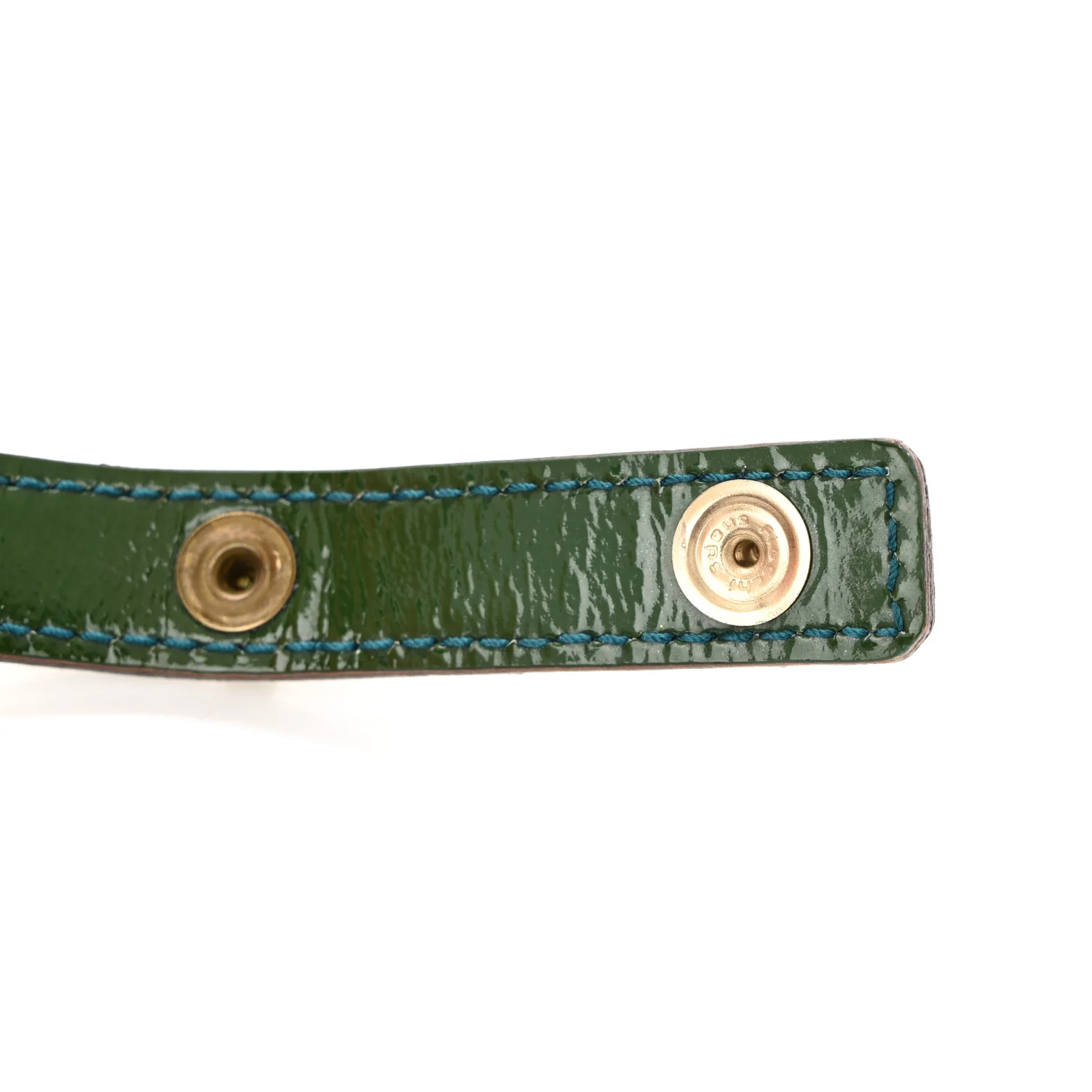 Monogram Patent Medium Abbey Shoulder Bag Blue - Top Club