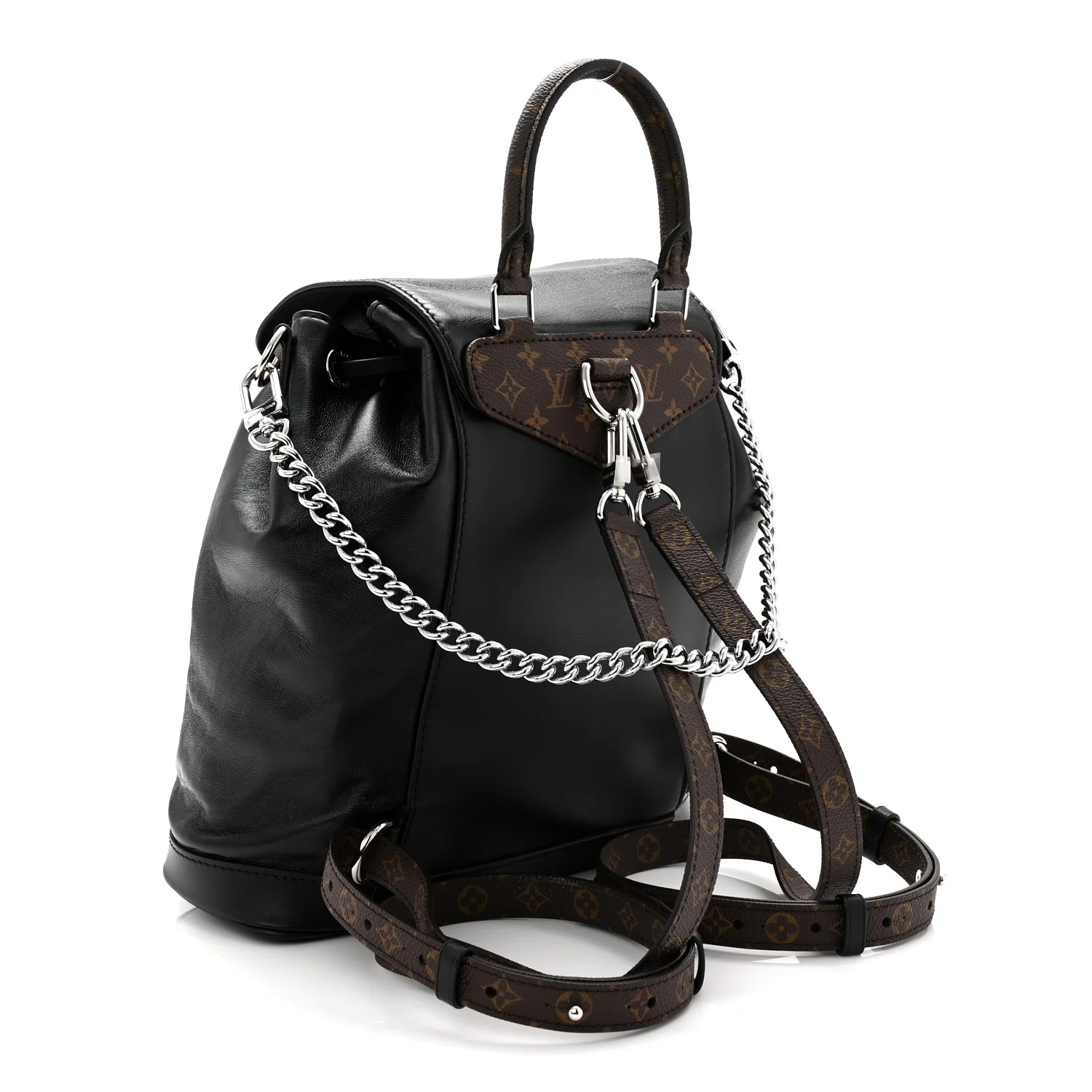 Lambskin Monogram Montsouris Vibe PM Black - Top Club