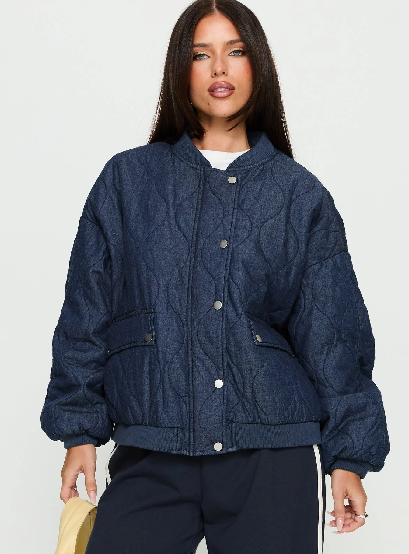 Stick Season Quilted Jacket Navy