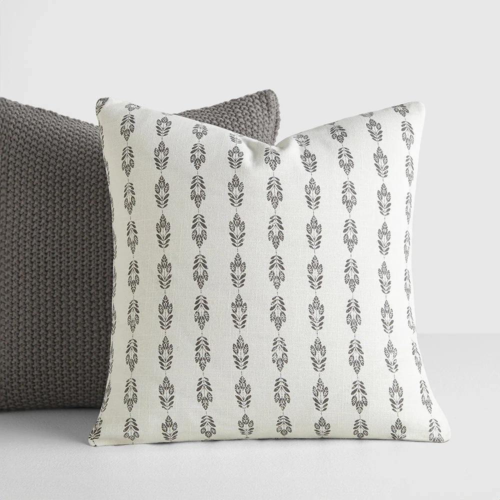 2-Pack Seed Stitch Knit With Folk Leaves Décor Throw Pillows (Sale)