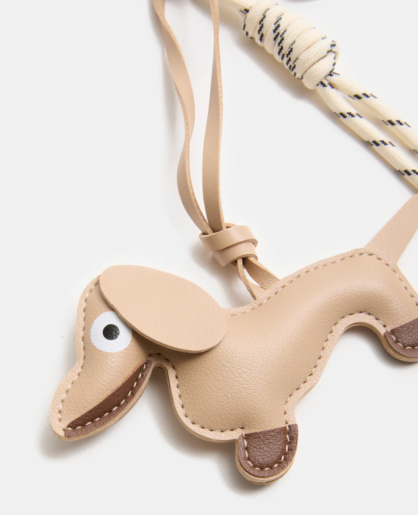 Pimkie Déco de sac chien en simili avec corde et cœur