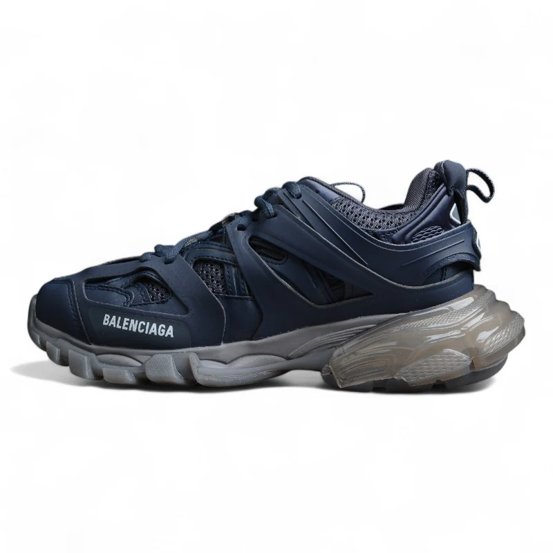 Balenciaga Track Clear Sole Trainers – Navy Blue - Sneaker Replica Workshop