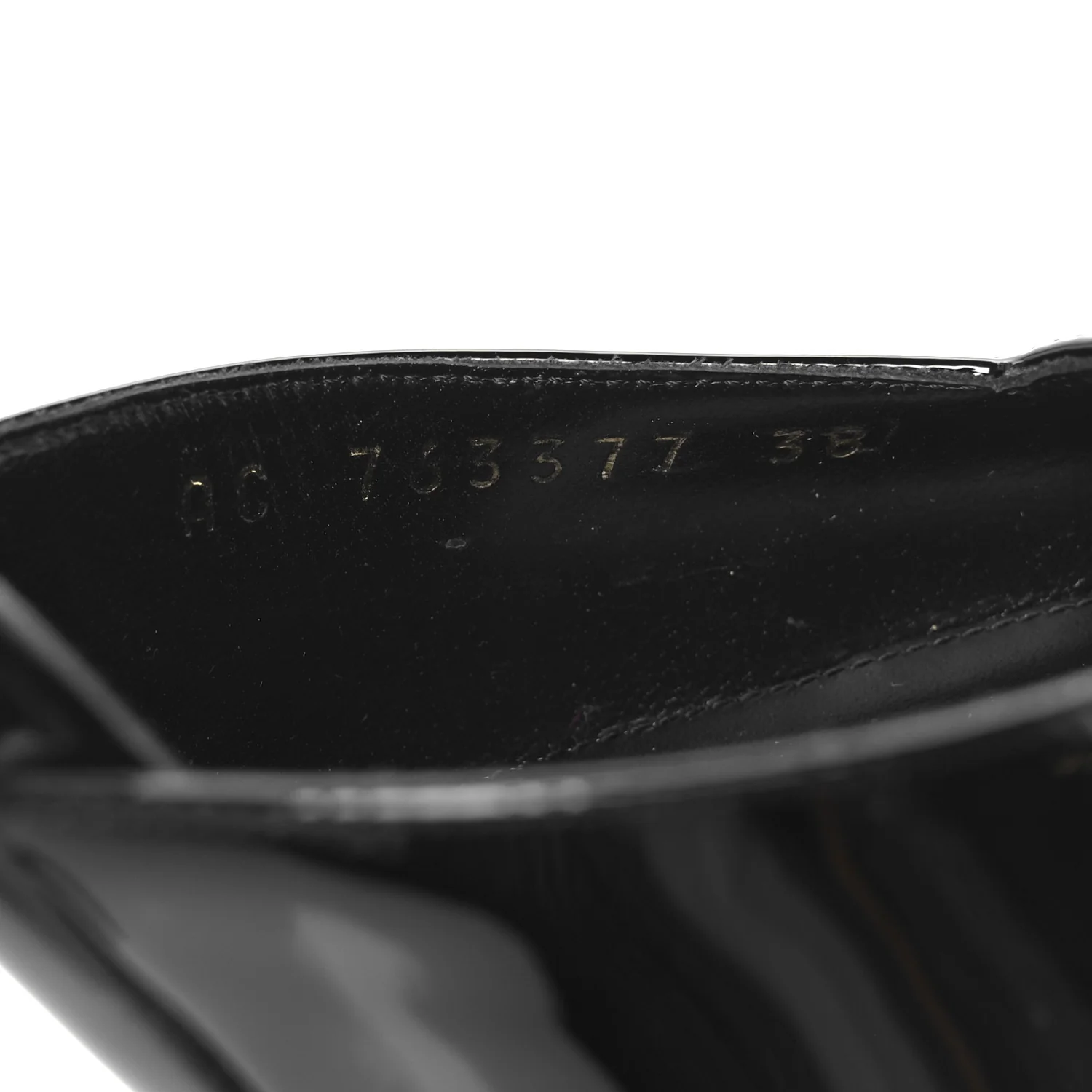 Patent Calfskin Crystal Anouk Pumps 38 Black - Top Club